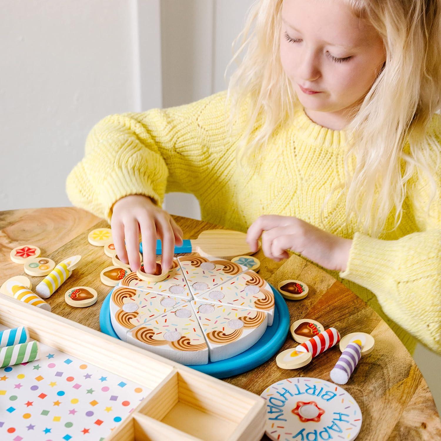 Pastel de Cumpleaños de Madera Melissa & Doug 34 Piezas