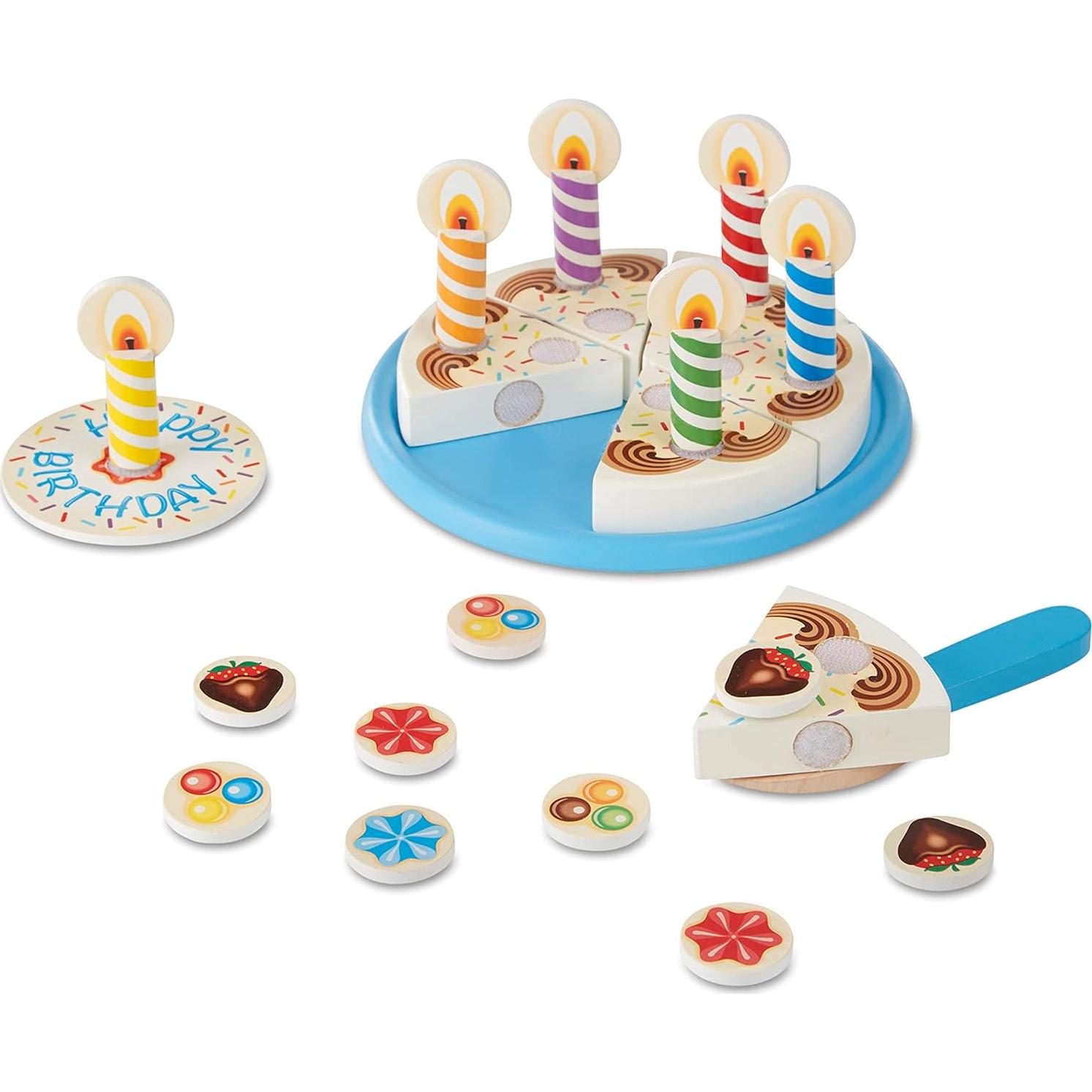 Pastel de Cumpleaños de Madera Melissa & Doug 34 Piezas