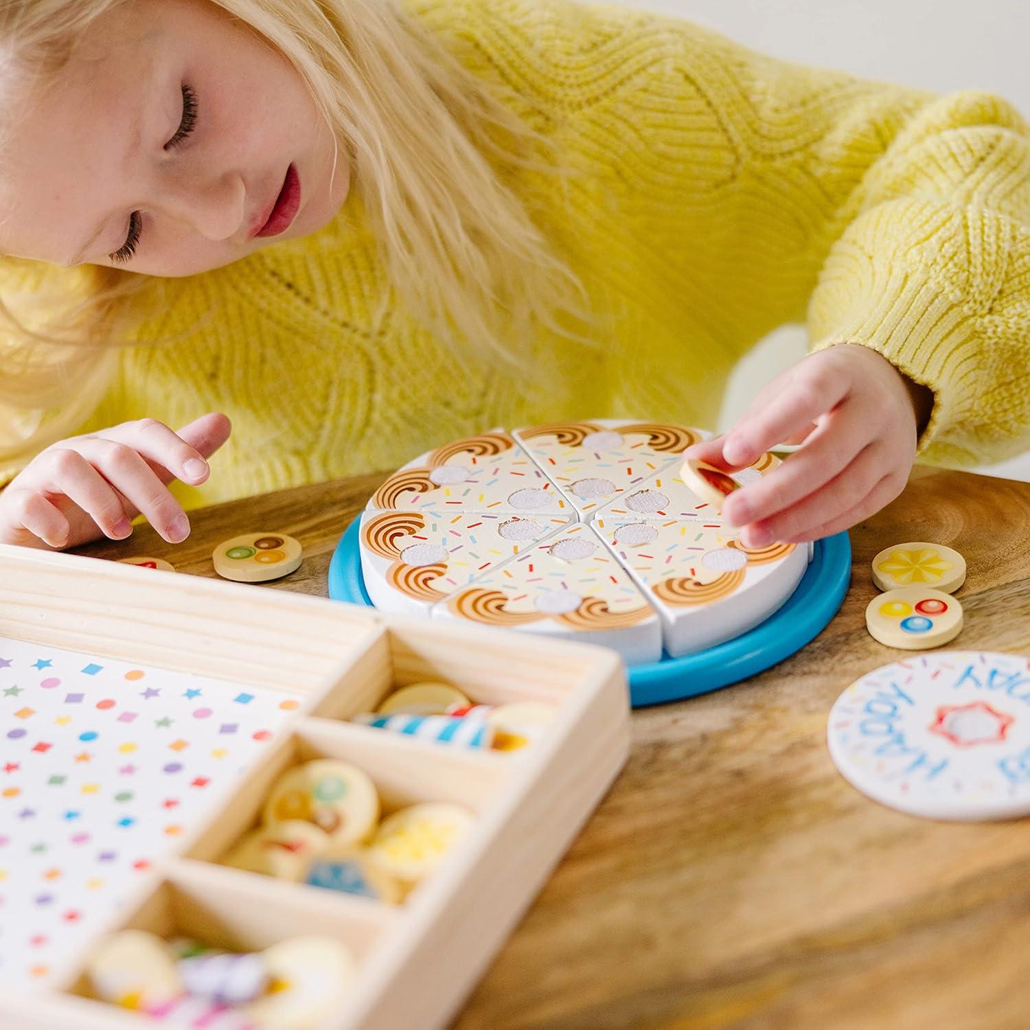 Pastel de Cumpleaños de Madera Melissa & Doug 34 Piezas