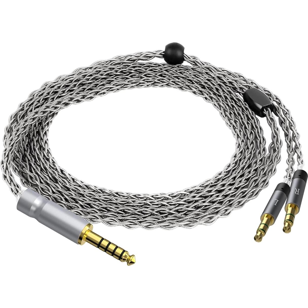 Cable de Audio GEEKRIA 1.5m Cobre Baño de Plata 4.4mm a 3.5mm