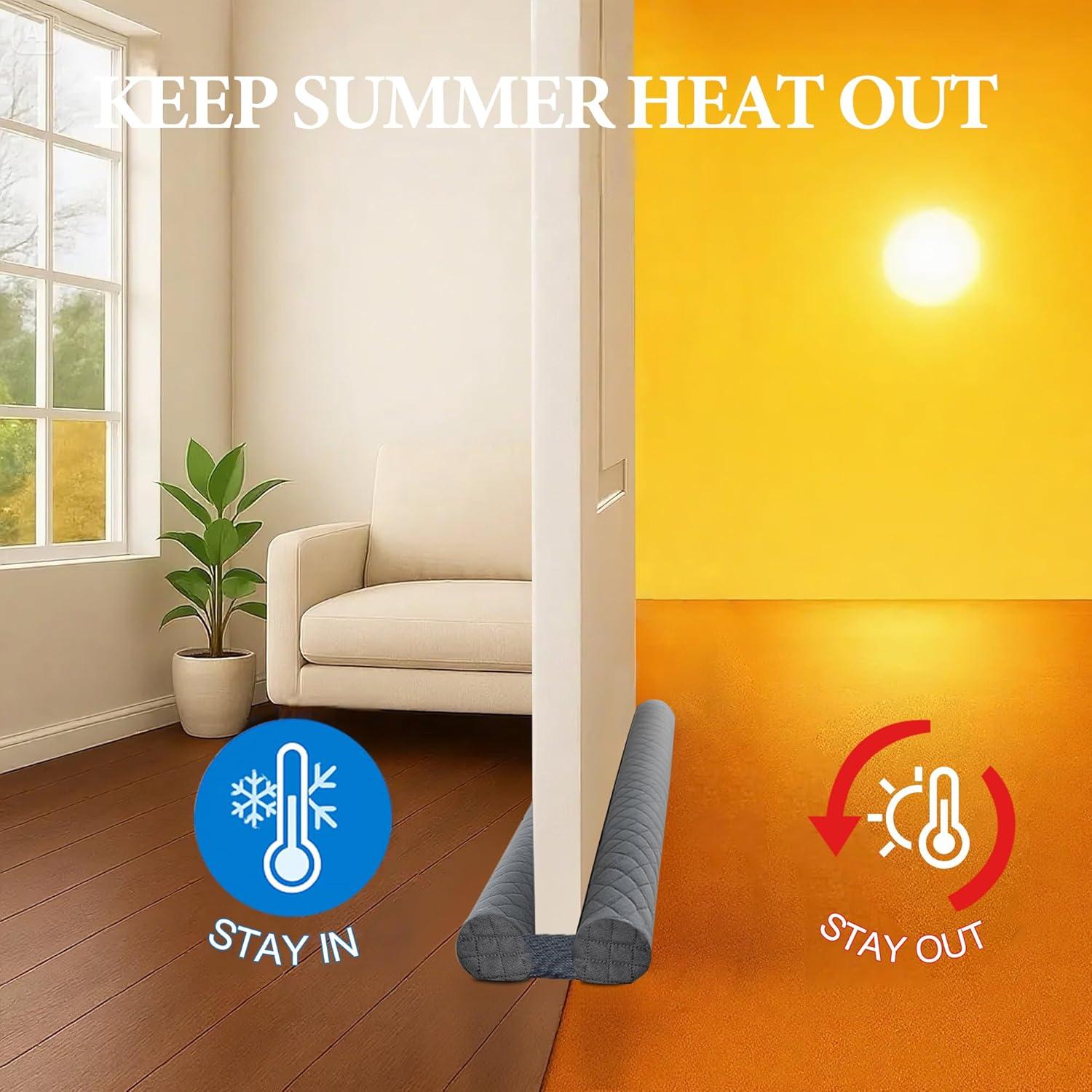 Tapón de Draft Ciieyuo 30-36" Ajustable, Sello a Prueba de Viento