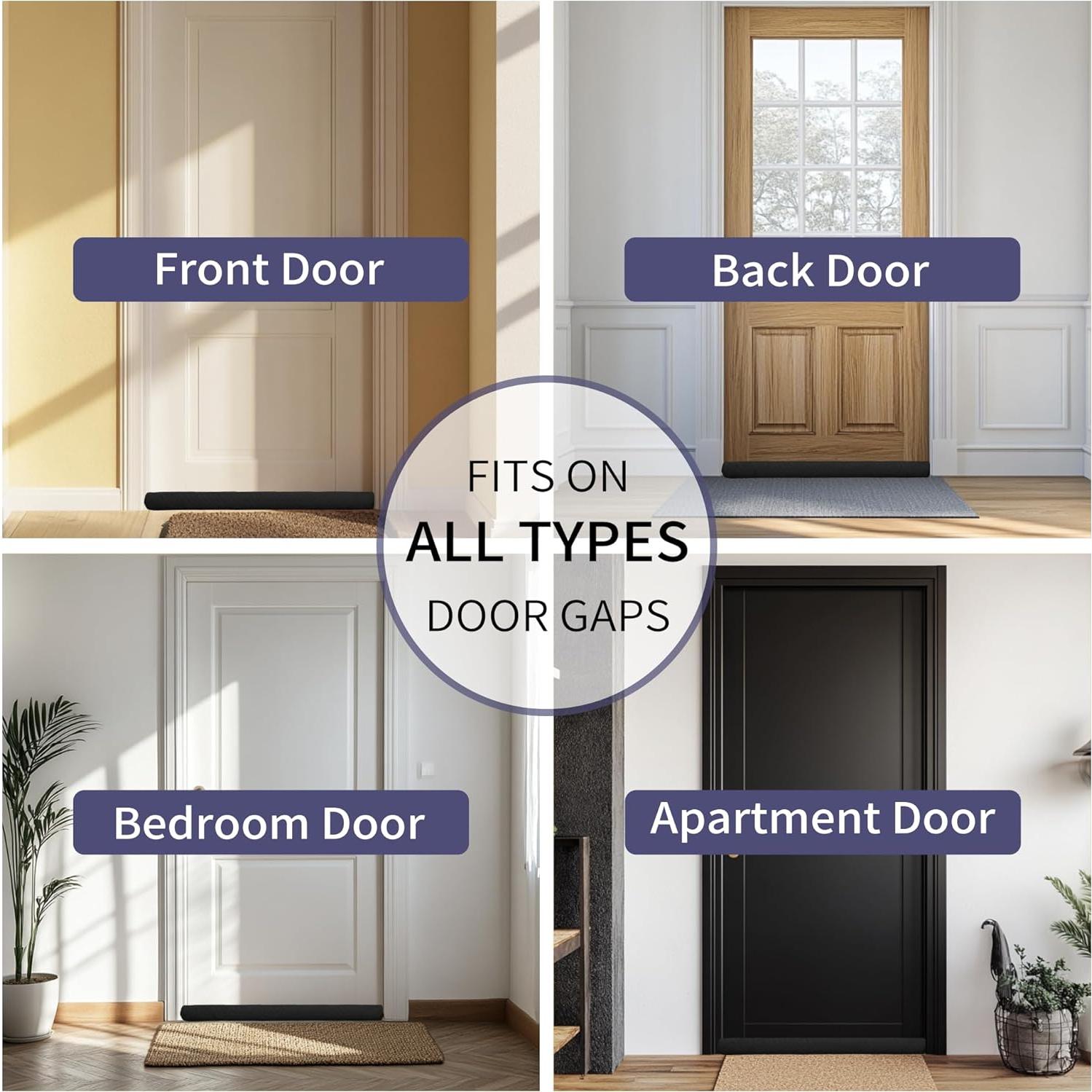 Tapón de Draft Ciieyuo 30-36" Ajustable, Sello a Prueba de Viento