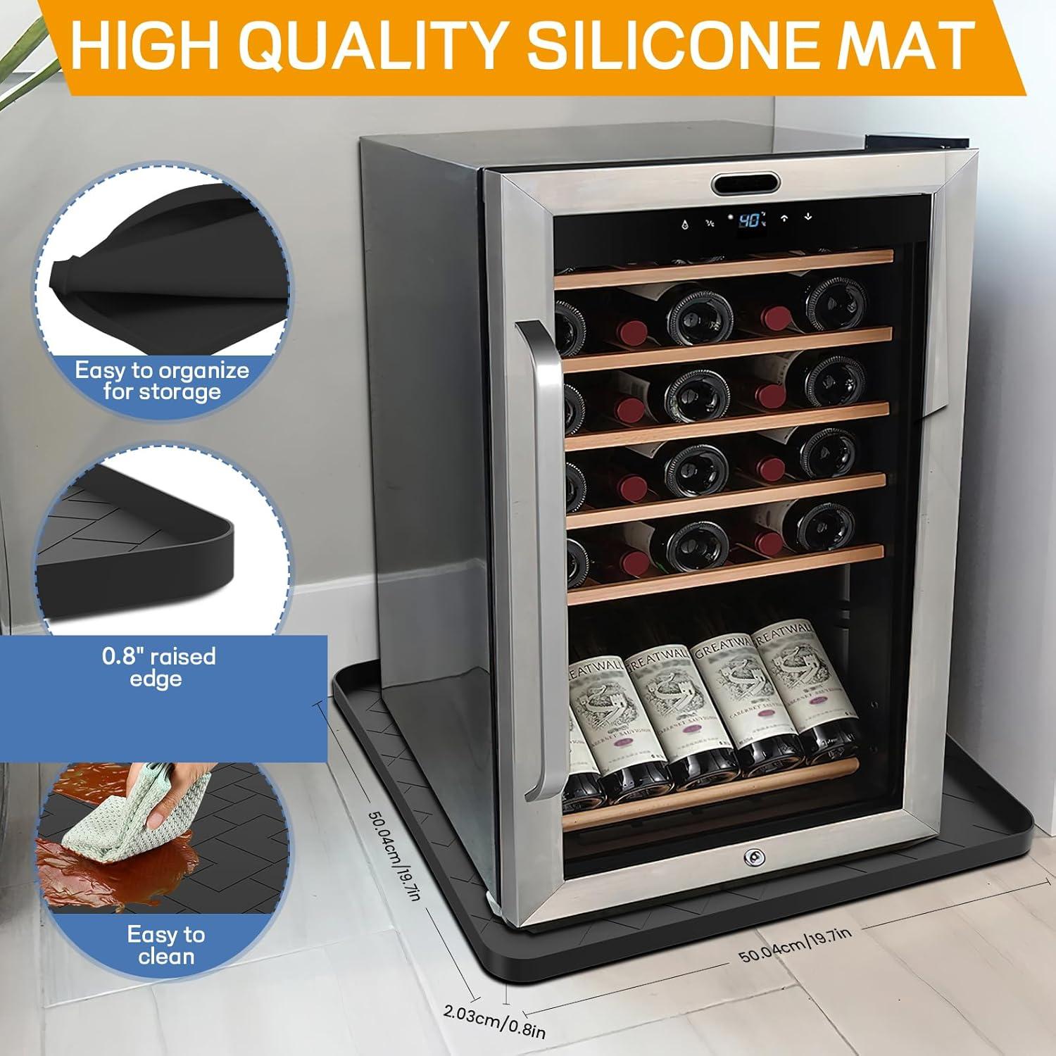 Alfombrilla de Silicona para Mini Nevera 50x50cm Negra