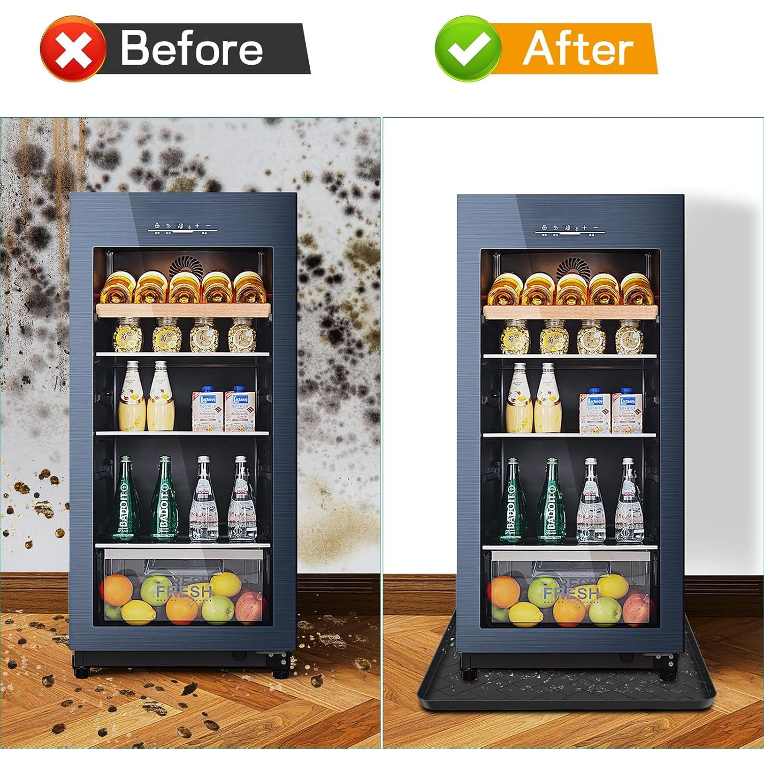 Alfombrilla de Silicona para Mini Nevera 50x50cm Negra