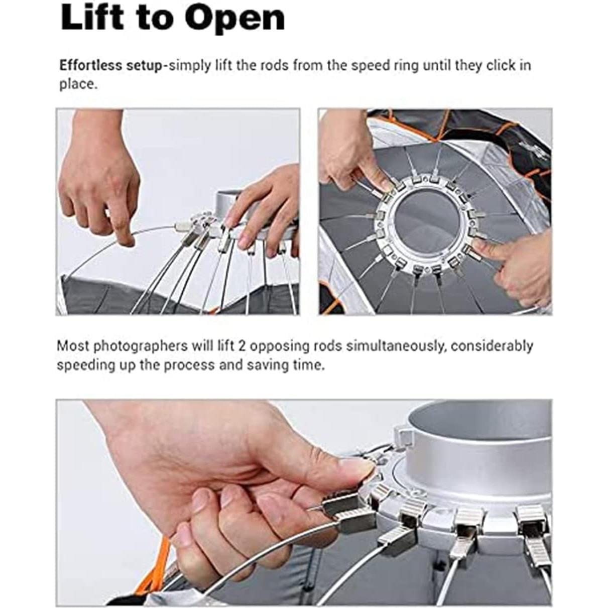 Softbox Parabólico Godox QR-P70 69.85 cm Montaje Bowens