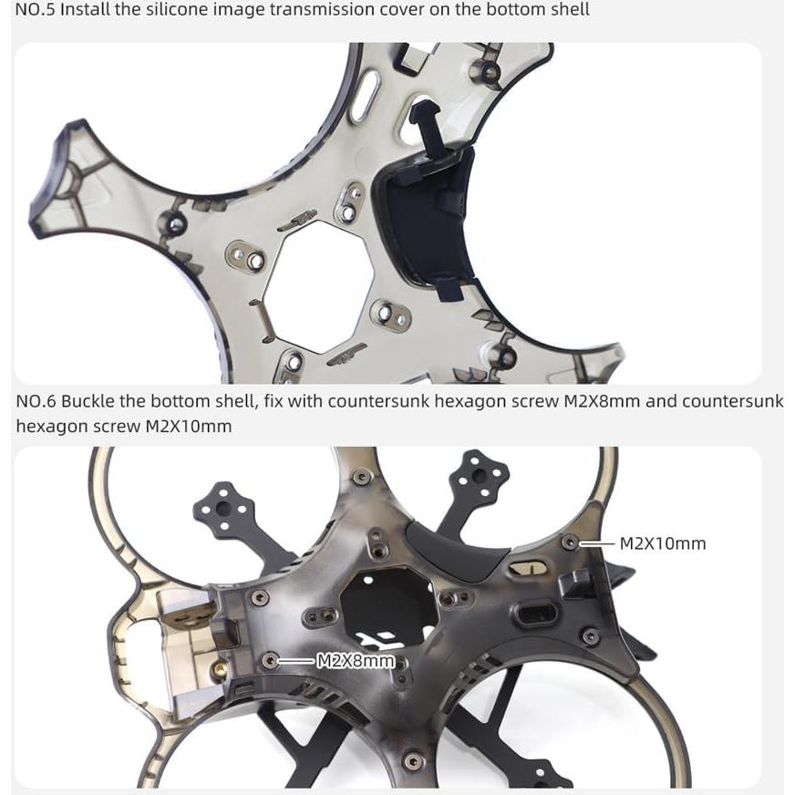 HGLRC 2inch Cinewhoop FPV Drone Frame for FPV Cinewhoop Racing Drone Quadcopters (Black)