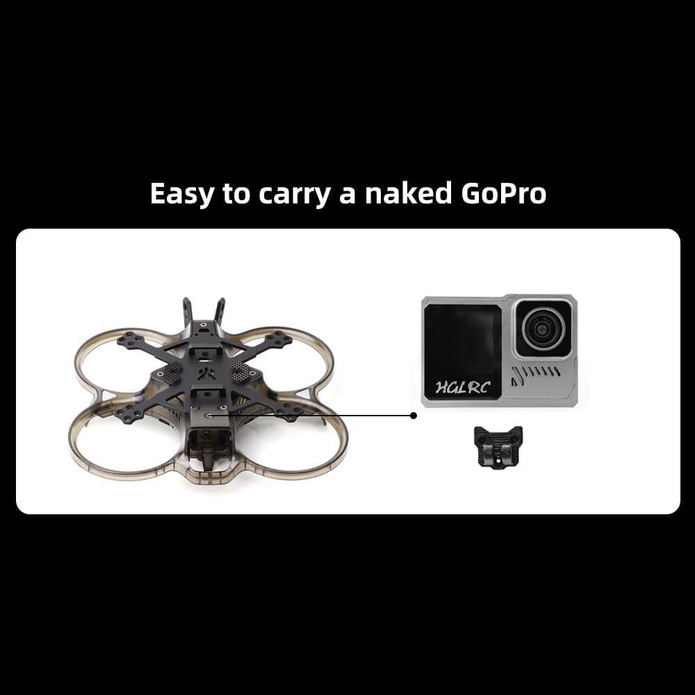 HGLRC 2inch Cinewhoop FPV Drone Frame for FPV Cinewhoop Racing Drone Quadcopters (Black)