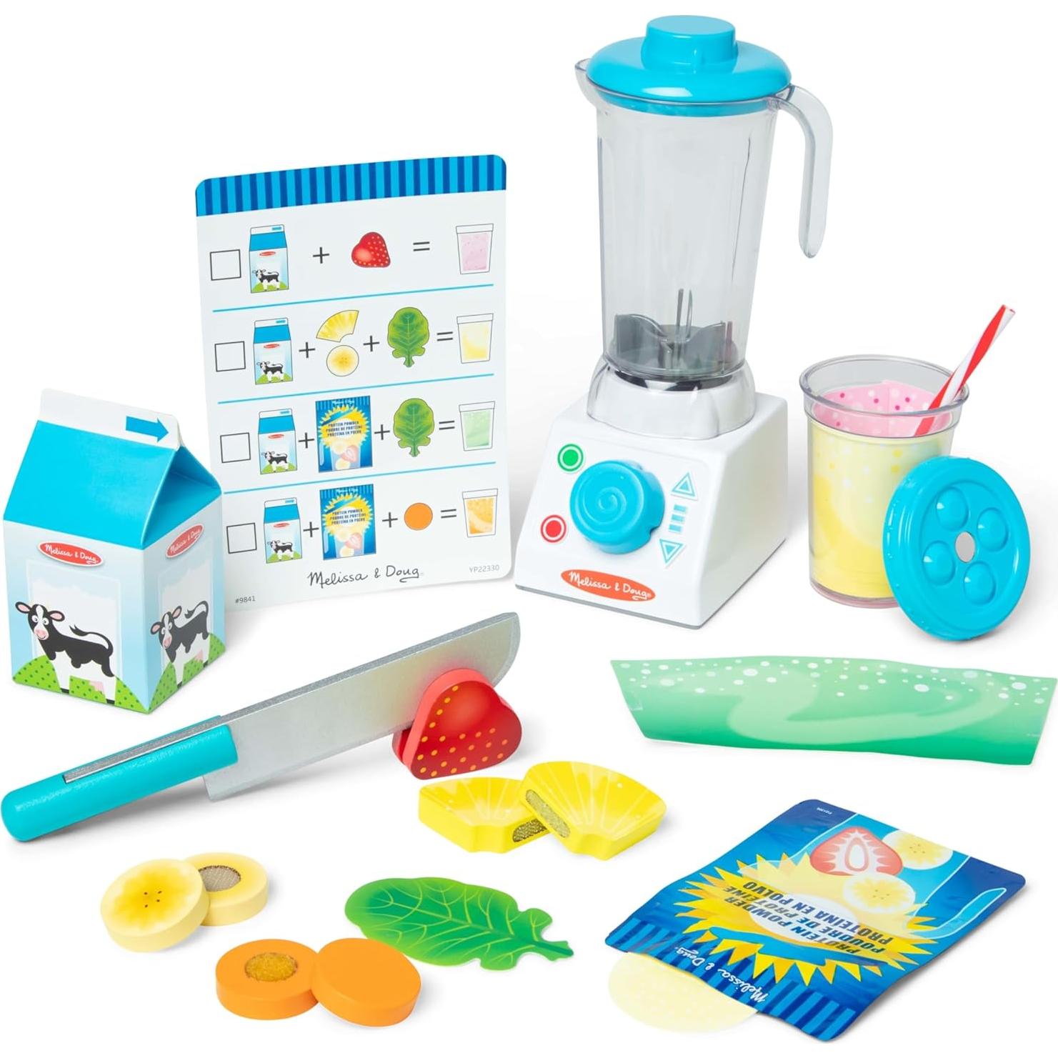 Juego de licuadora Melissa & Doug 22 piezas de madera