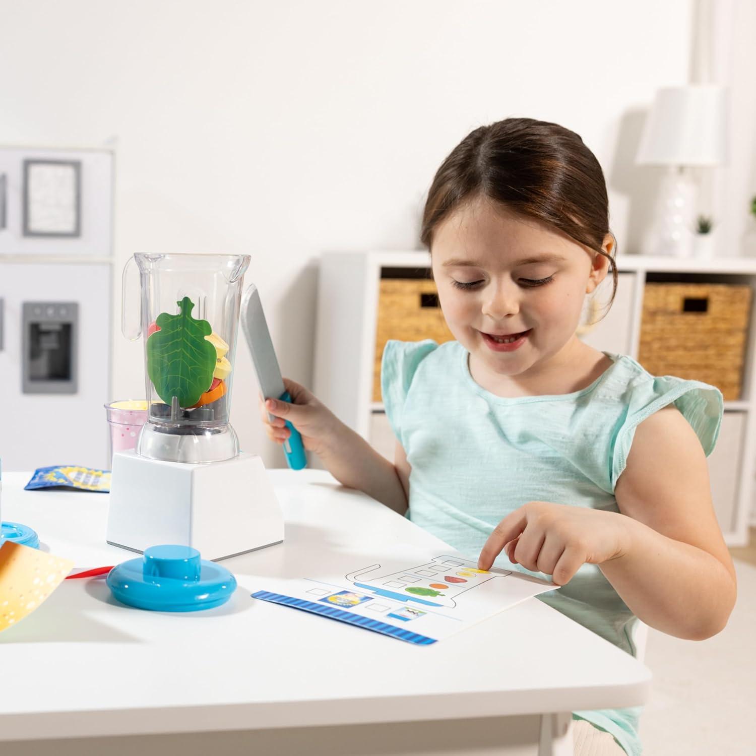 Juego de licuadora Melissa & Doug 22 piezas de madera