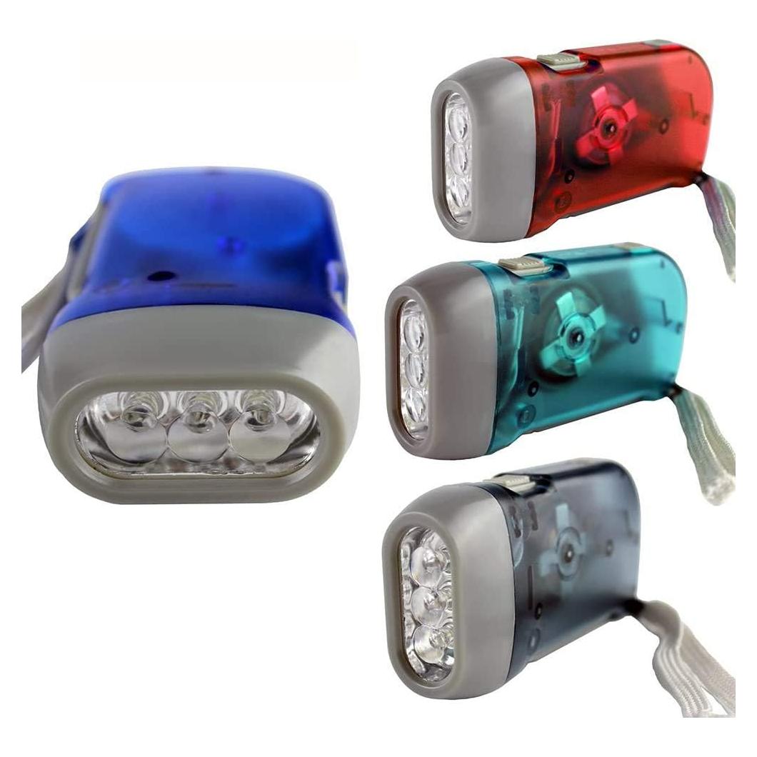 Linternas de Manivela Guyuyii - Paquete de 4 - LED para Emergencias