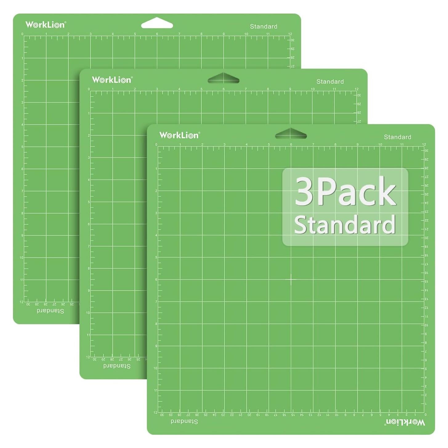 Alfombrillas de Corte WORKLION 12x12 Verde para Cricut - 3 Piezas