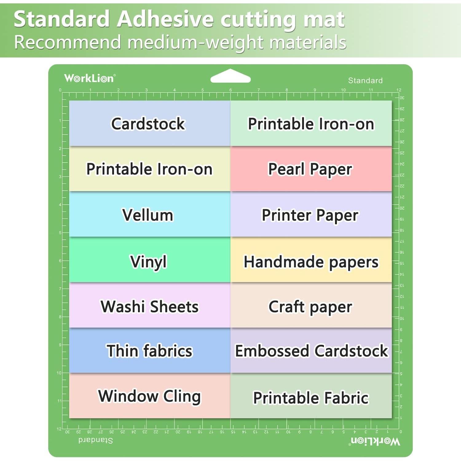 Alfombrillas de Corte WORKLION 12x12 Verde para Cricut - 3 Piezas