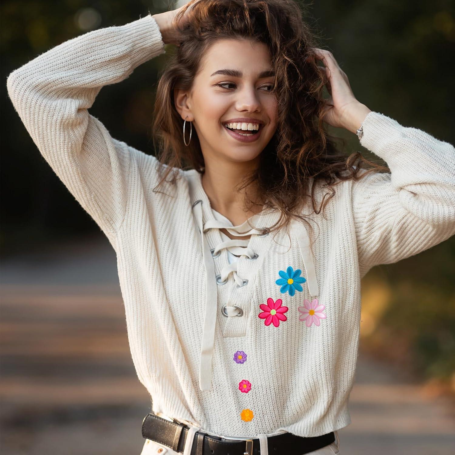 Parches Bordados de Flores PAGOW - 10 Pcs para Ropa y DIY