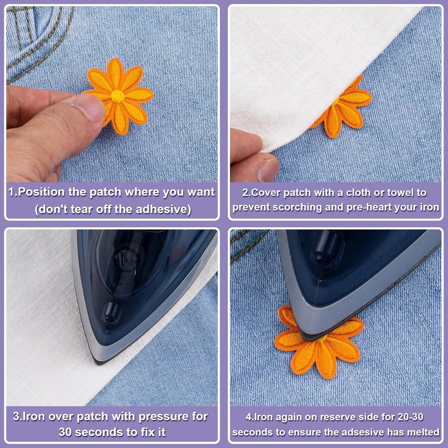 Parches Bordados de Flores PAGOW - 10 Pcs para Ropa y DIY