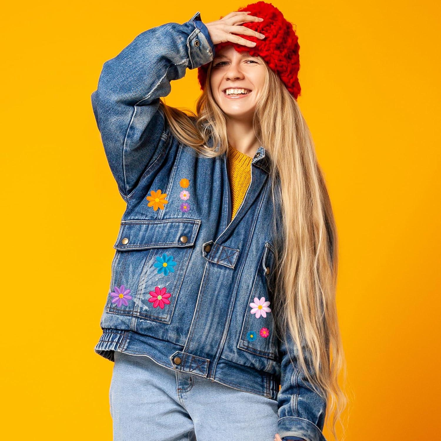 Parches Bordados de Flores PAGOW - 10 Pcs para Ropa y DIY