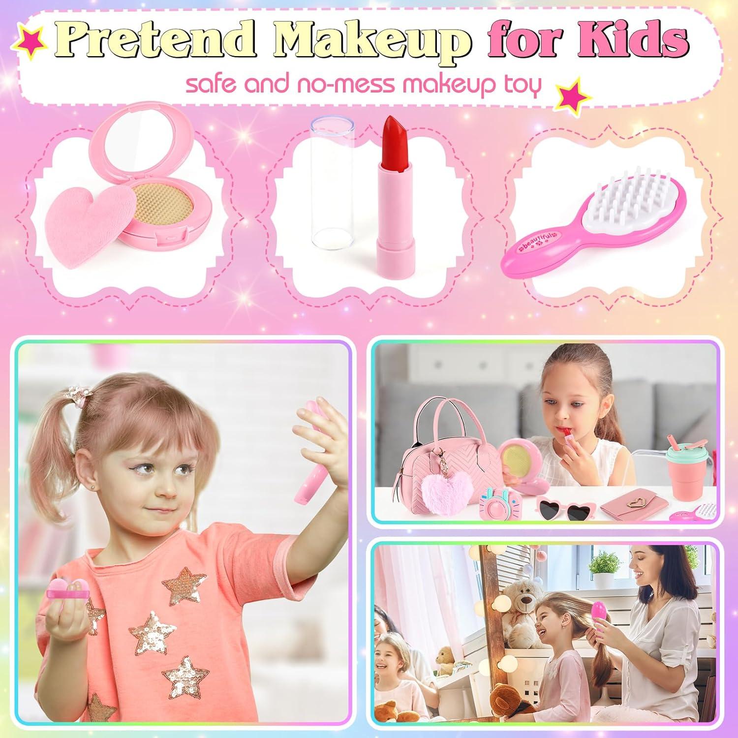 Bolso de Jugar para Niñas ERHAICAT con Maquillaje 20x15cm