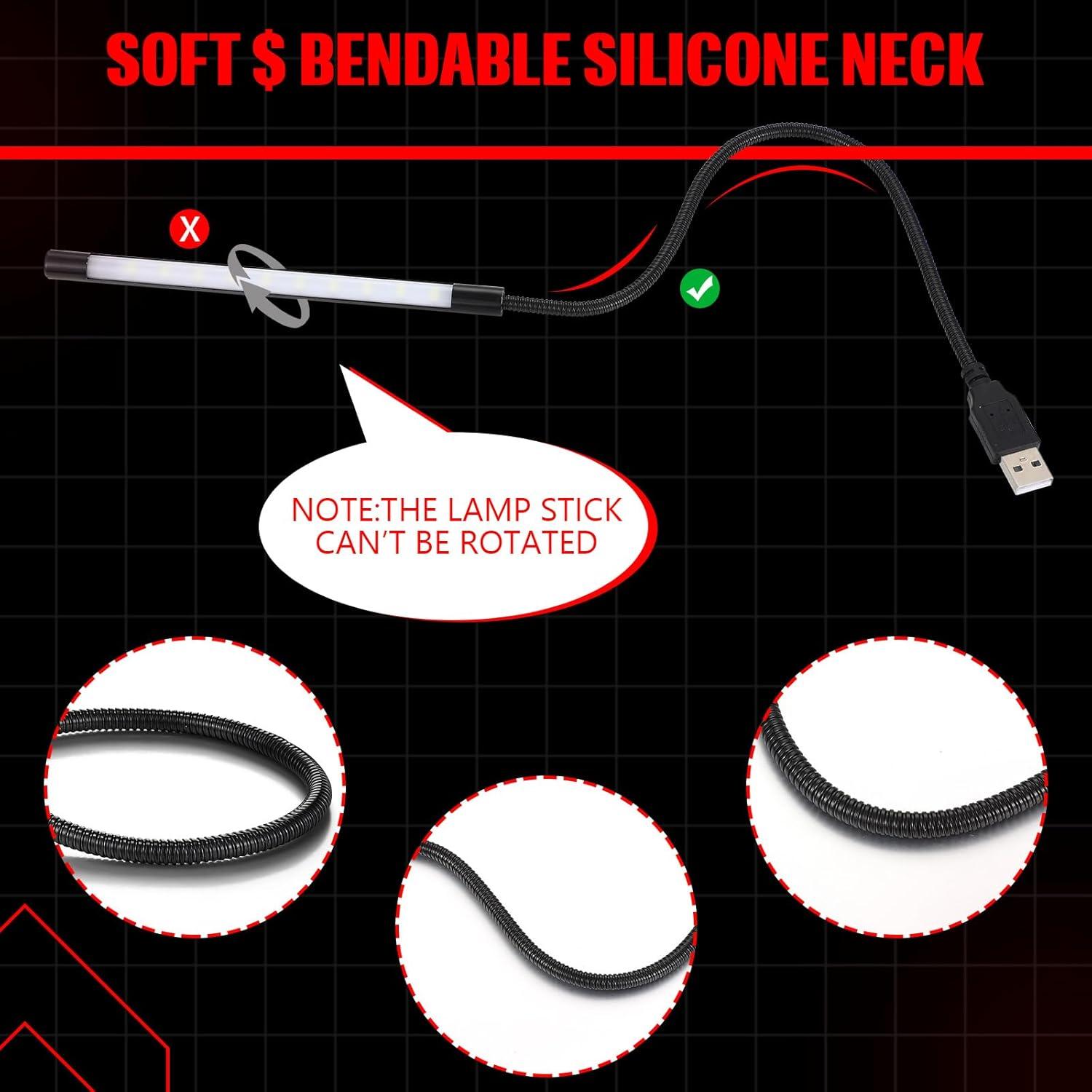 Lámparas LED USB para Teclado Tujoe - 2 Piezas Flexibles