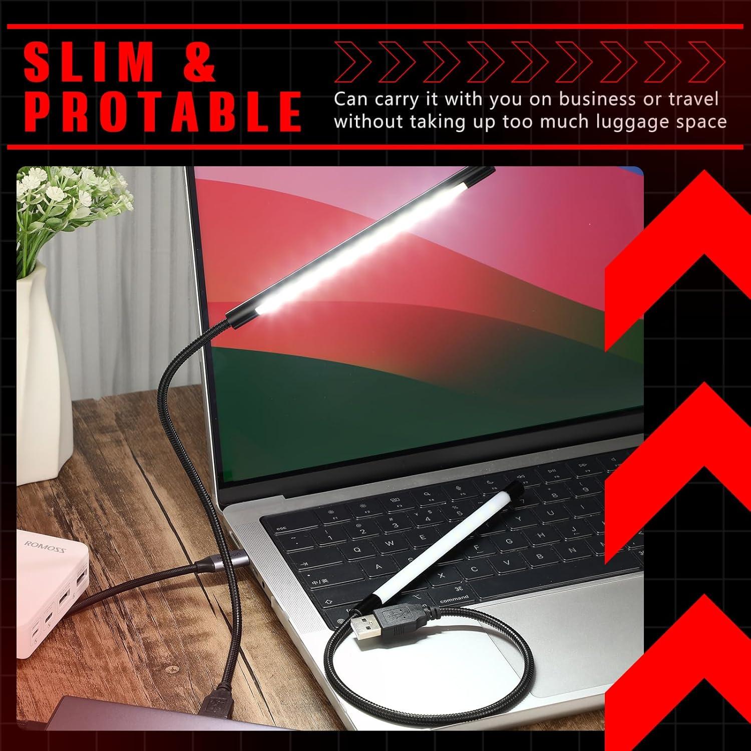 Lámparas LED USB para Teclado Tujoe - 2 Piezas Flexibles