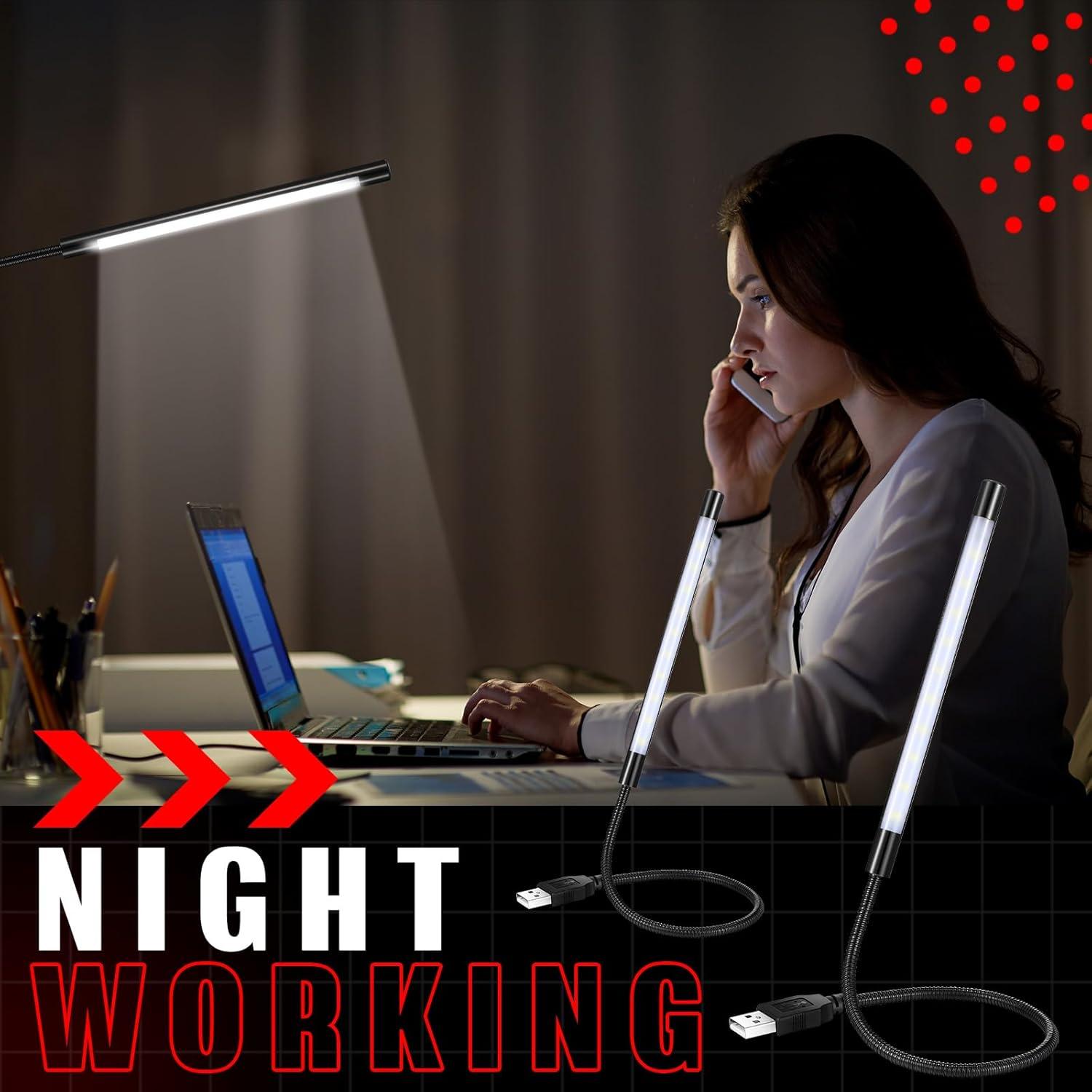 Lámparas LED USB para Teclado Tujoe - 2 Piezas Flexibles