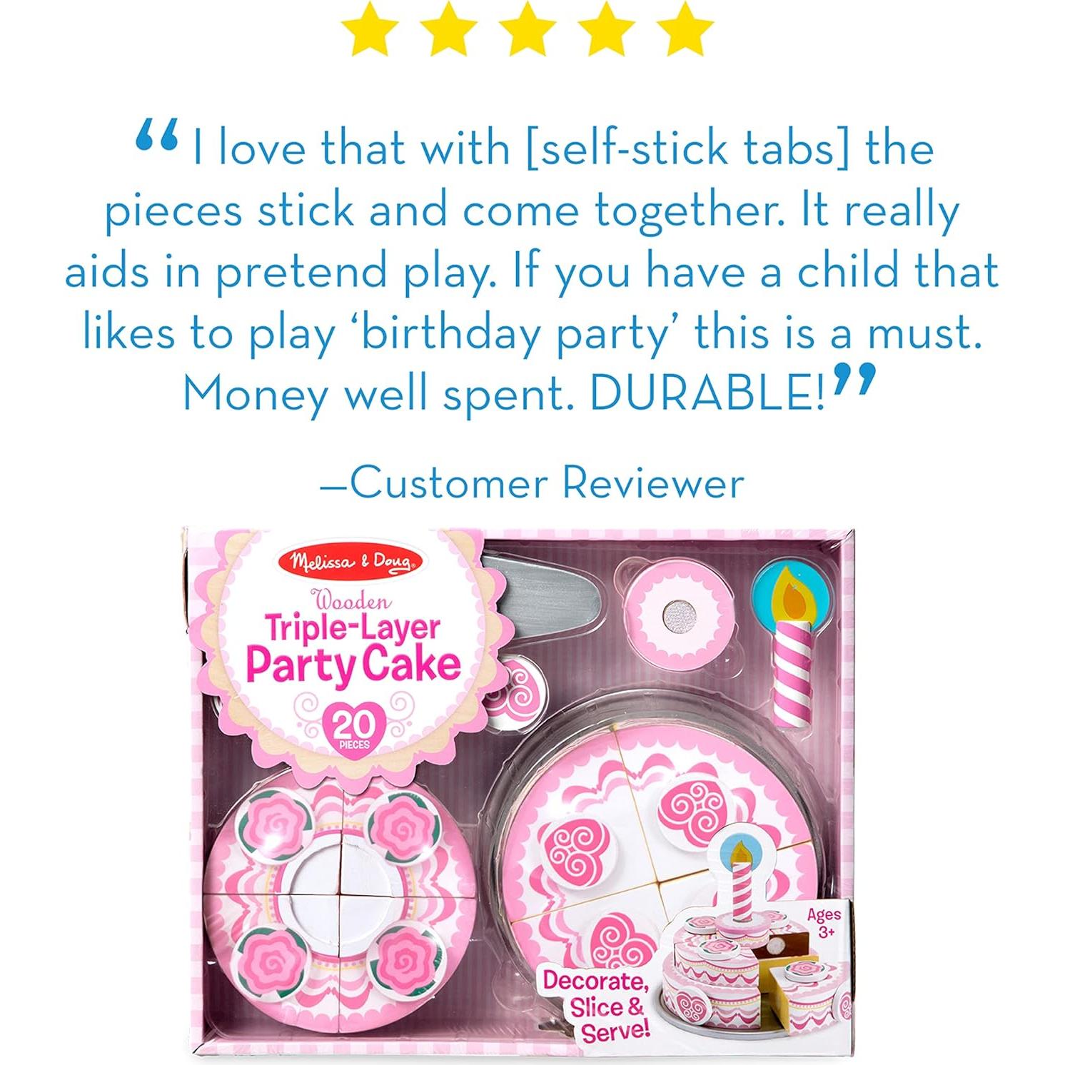 Juego de Comida de Madera Pastel 3 Capas Melissa & Doug