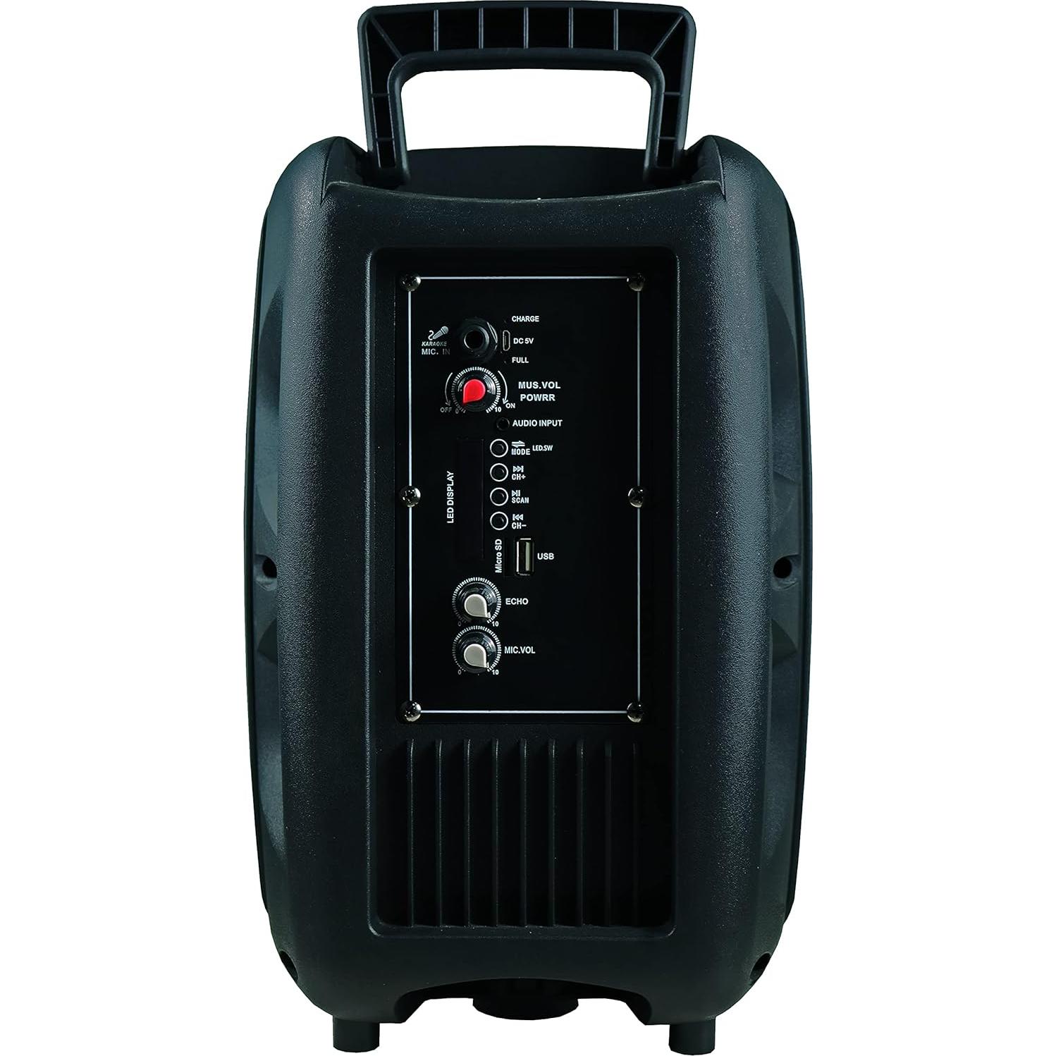 Altavoz Bluetooth IQ Sound IQ-2078DJBT 8" 1000W USB FM