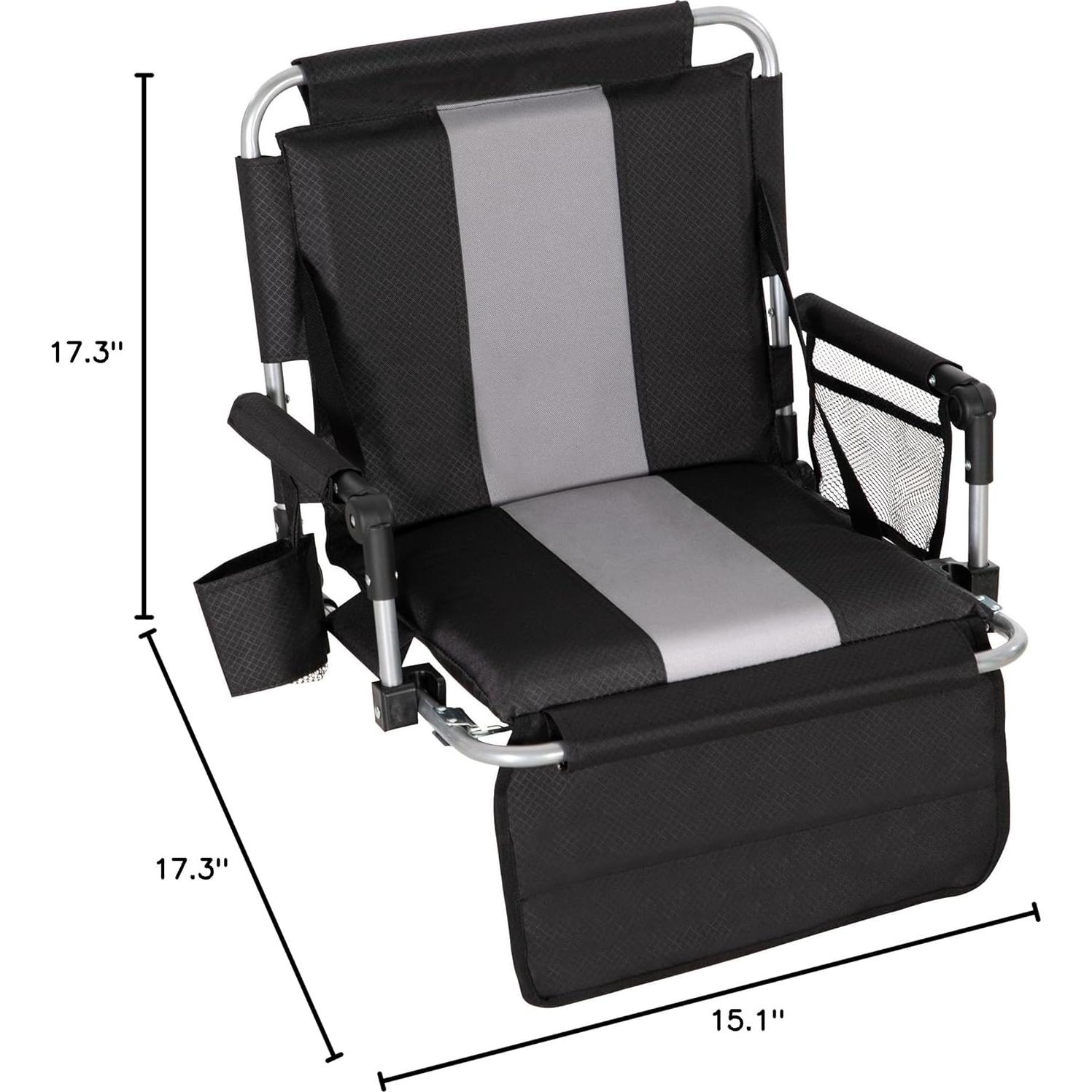 Asiento Plegable de Estadio HIGH POINT SPORTS con Reposabrazos