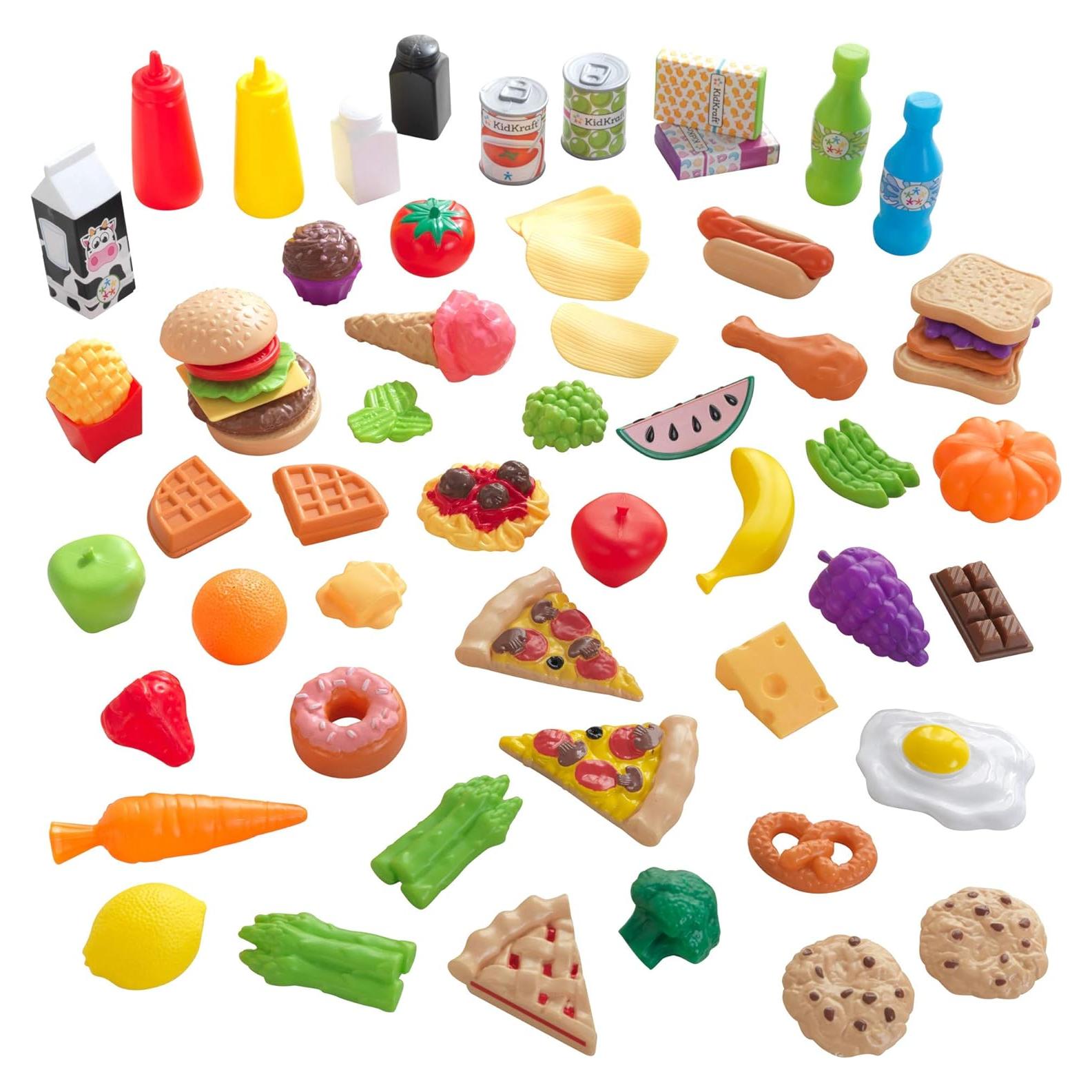 Juego de Comida de Plástico 65 Piezas KidKraft para Niños