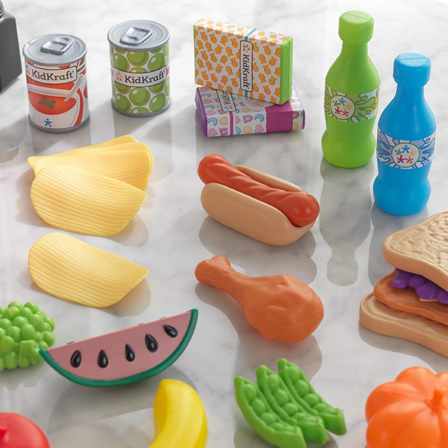Juego de Comida de Plástico 65 Piezas KidKraft para Niños