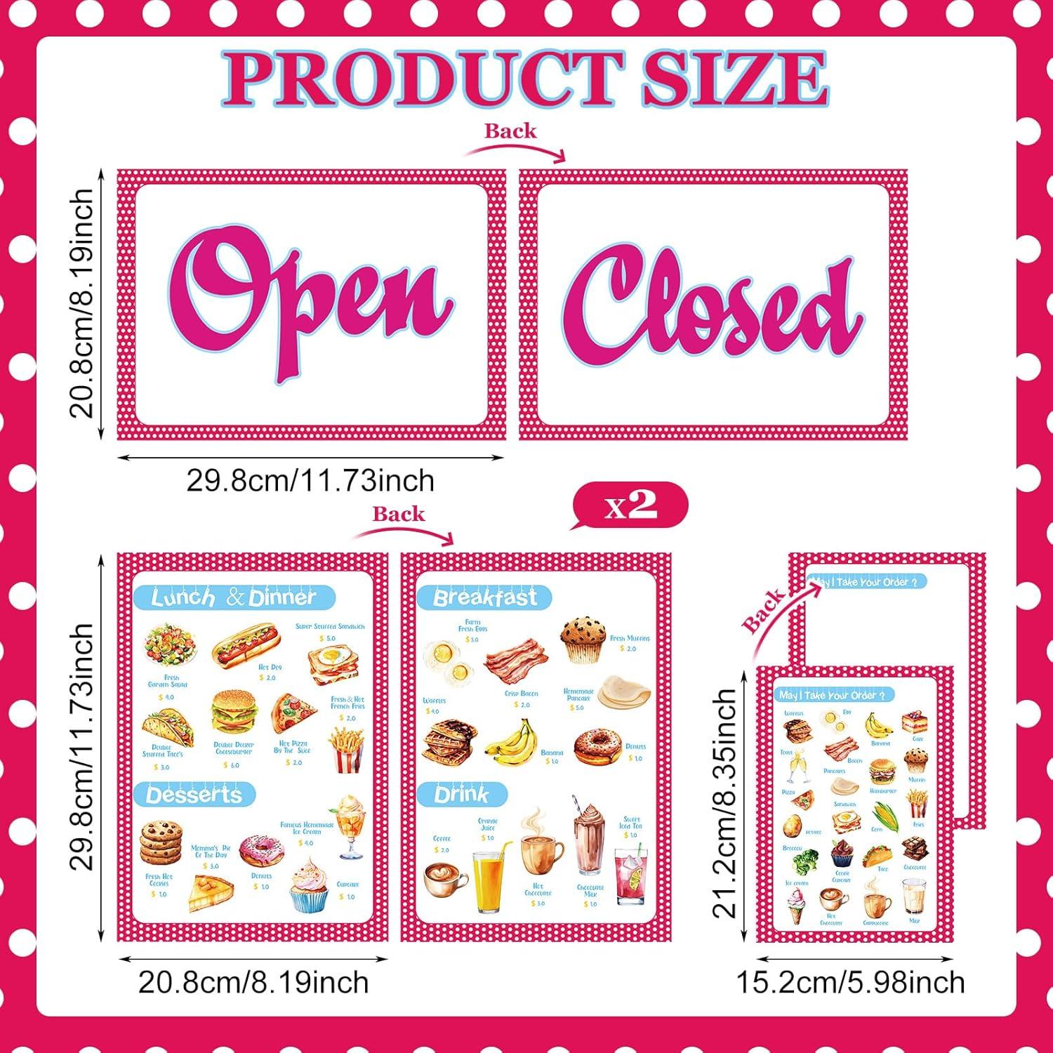 Yinkin Juego de Restaurante Simulado para Niños 6 Piezas