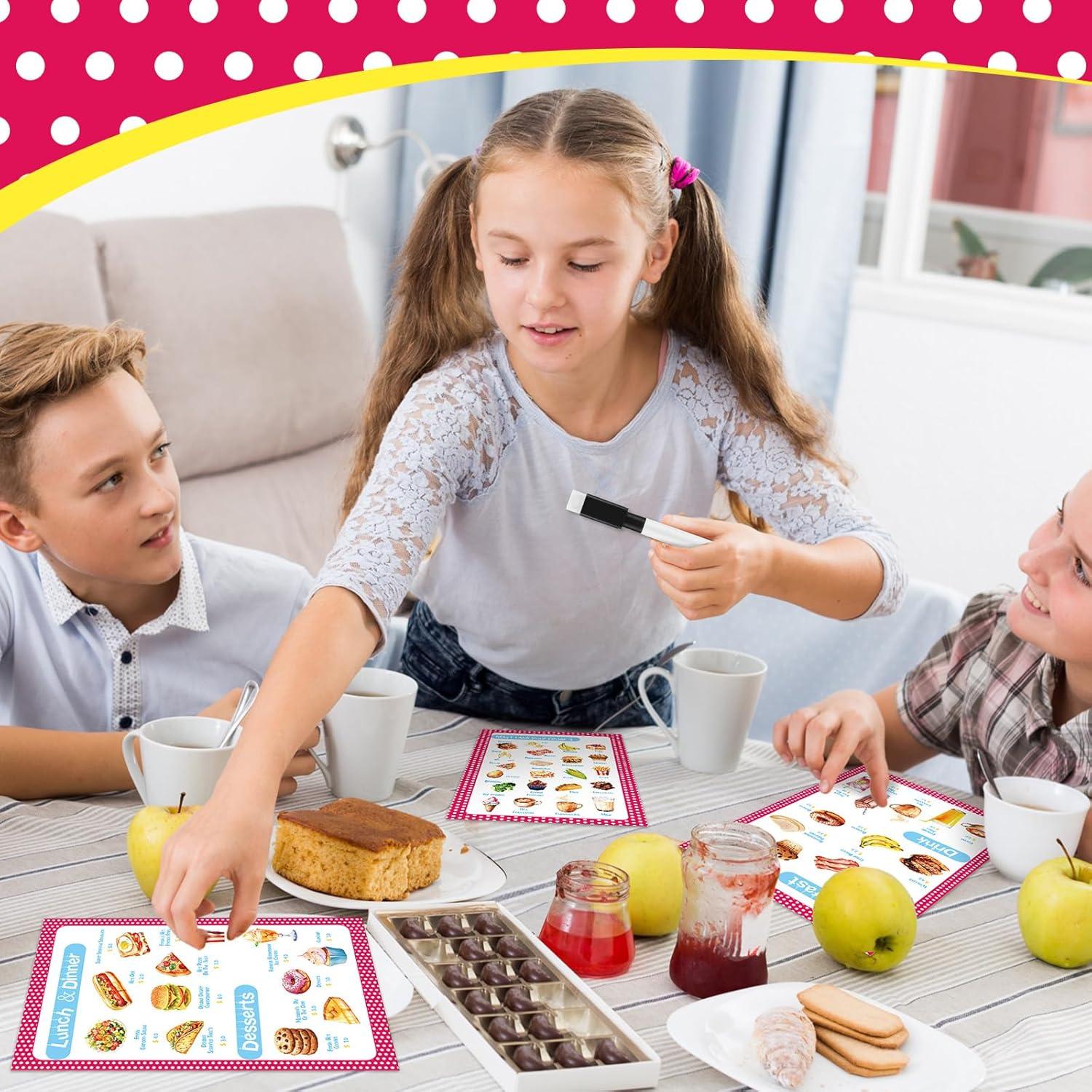 Yinkin Juego de Restaurante Simulado para Niños 6 Piezas