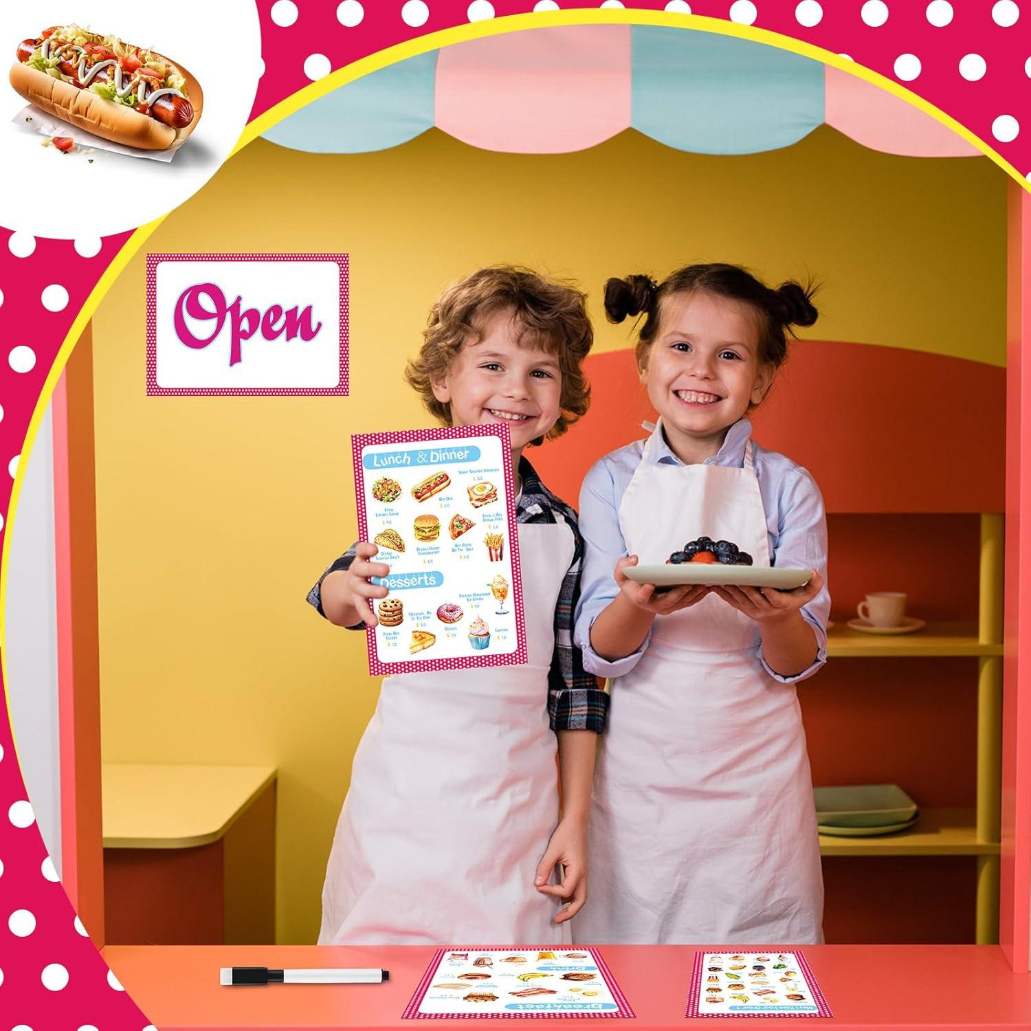 Yinkin Juego de Restaurante Simulado para Niños 6 Piezas