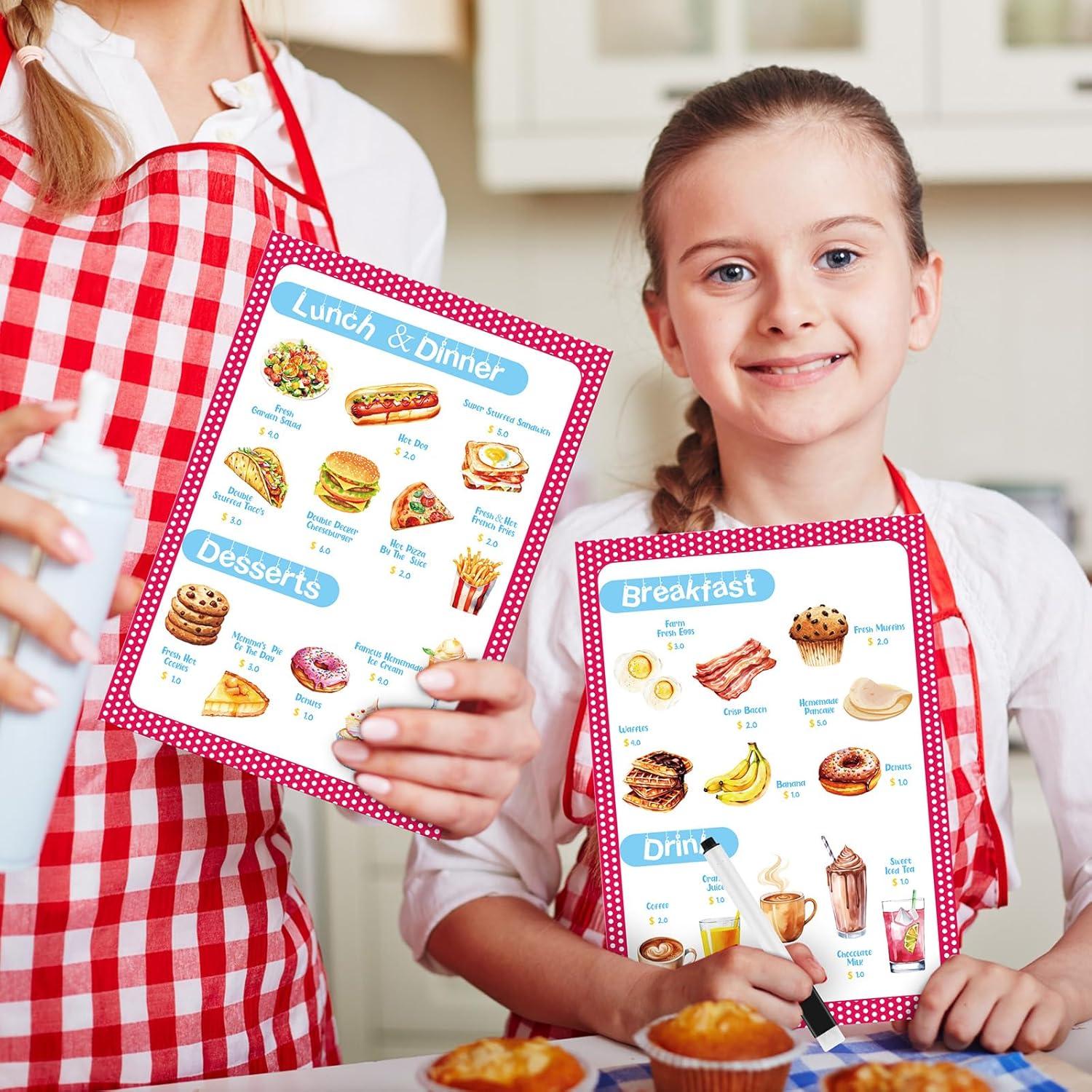 Yinkin Juego de Restaurante Simulado para Niños 6 Piezas