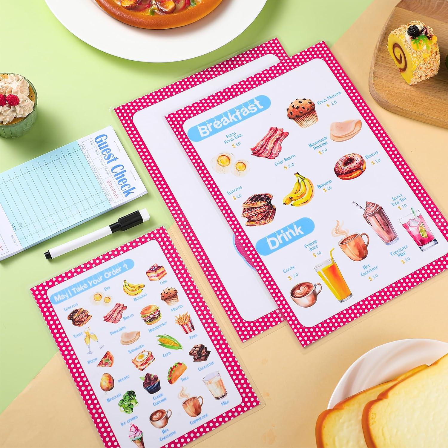 Yinkin Juego de Restaurante Simulado para Niños 6 Piezas