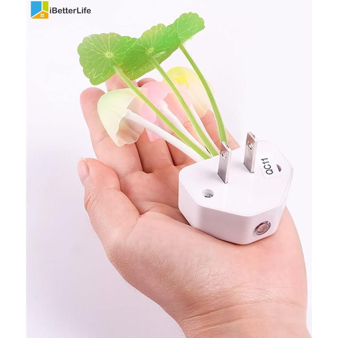 Luz Nocturna LED iBetterLife Hongo 2 Paquete Cambiante Color