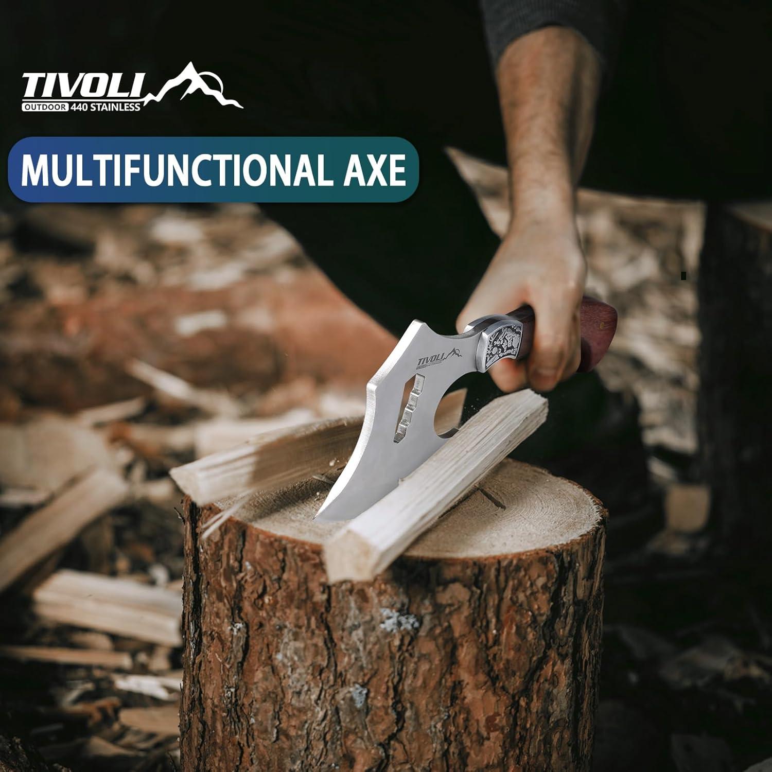 Hacha de Camping TIVOLI 22.86 cm con Funda de Nylon
