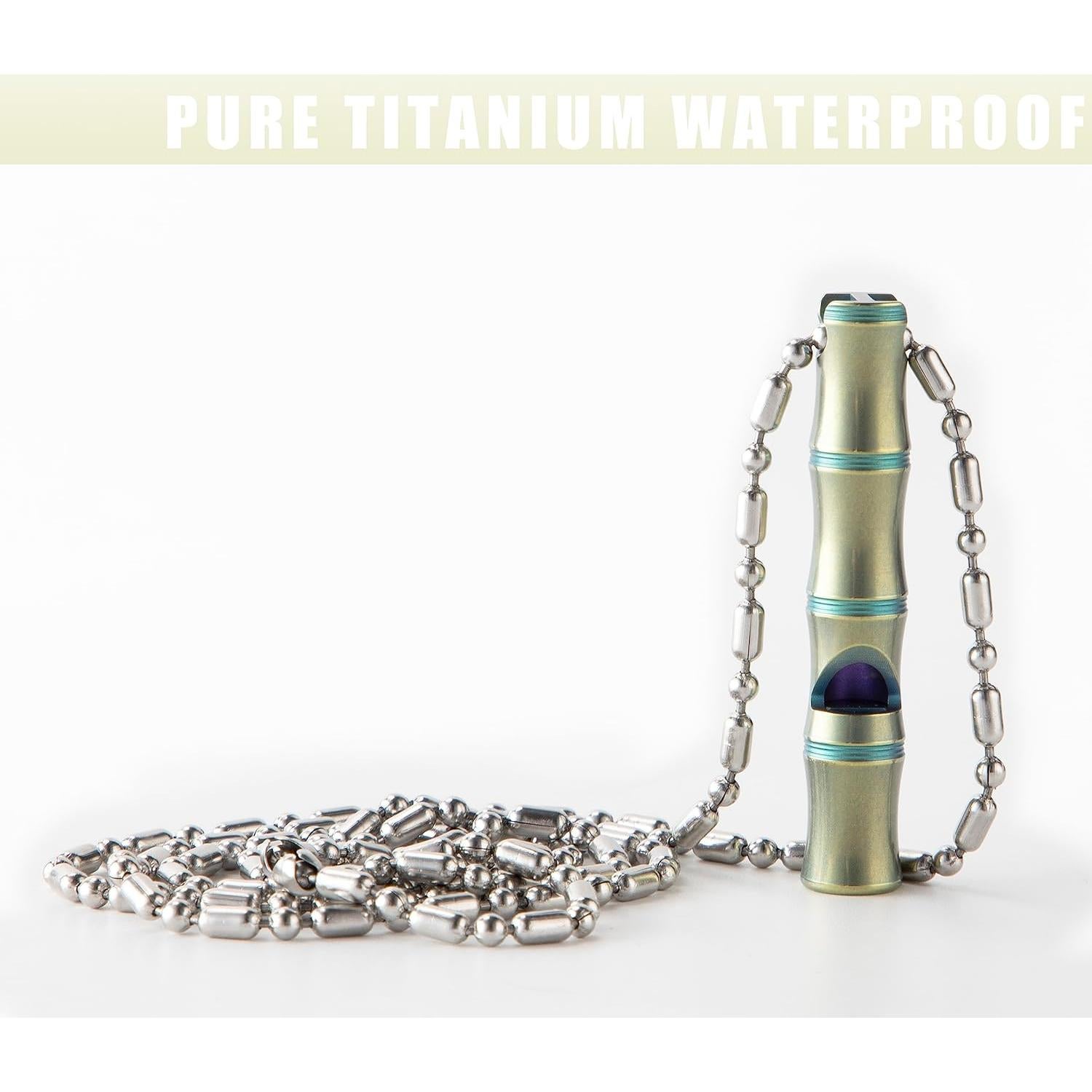 Silbato de Emergencia TACRAY TR-KS2203 Titanio Verde 120dB