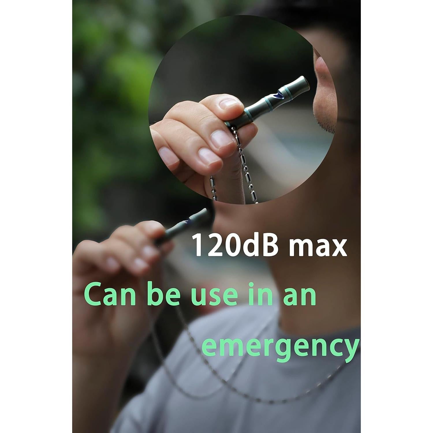 Silbato de Emergencia TACRAY TR-KS2203 Titanio Verde 120dB