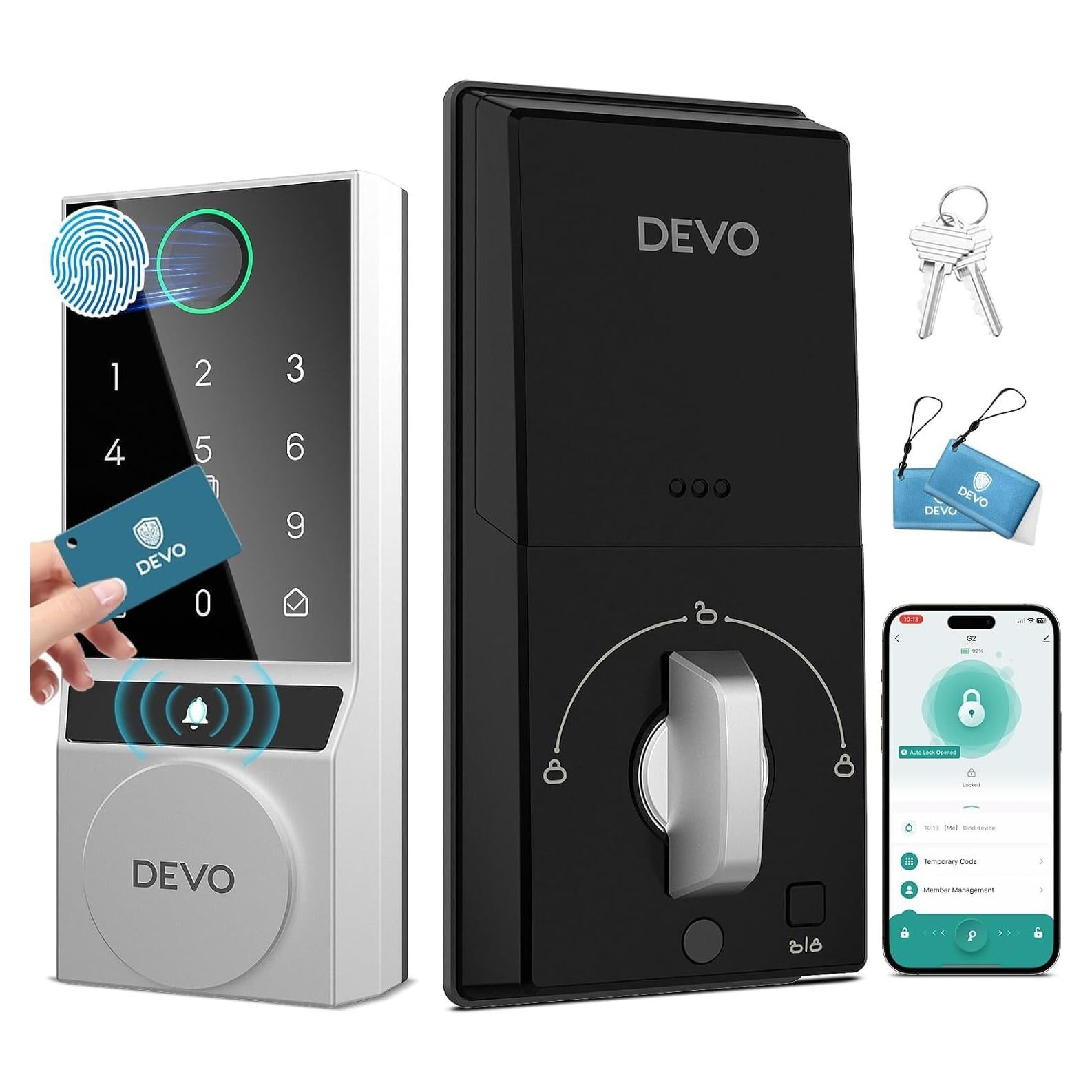 Cerradura Inteligente Devo G2 Huella Dactilar Bluetooth IP54