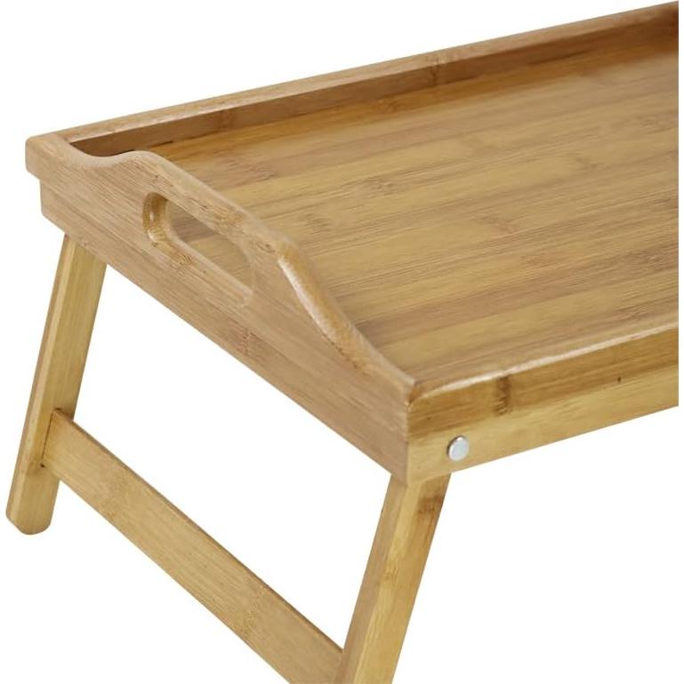 Bandeja de Cama KKTONER de Bambú Plegable 41x30cm