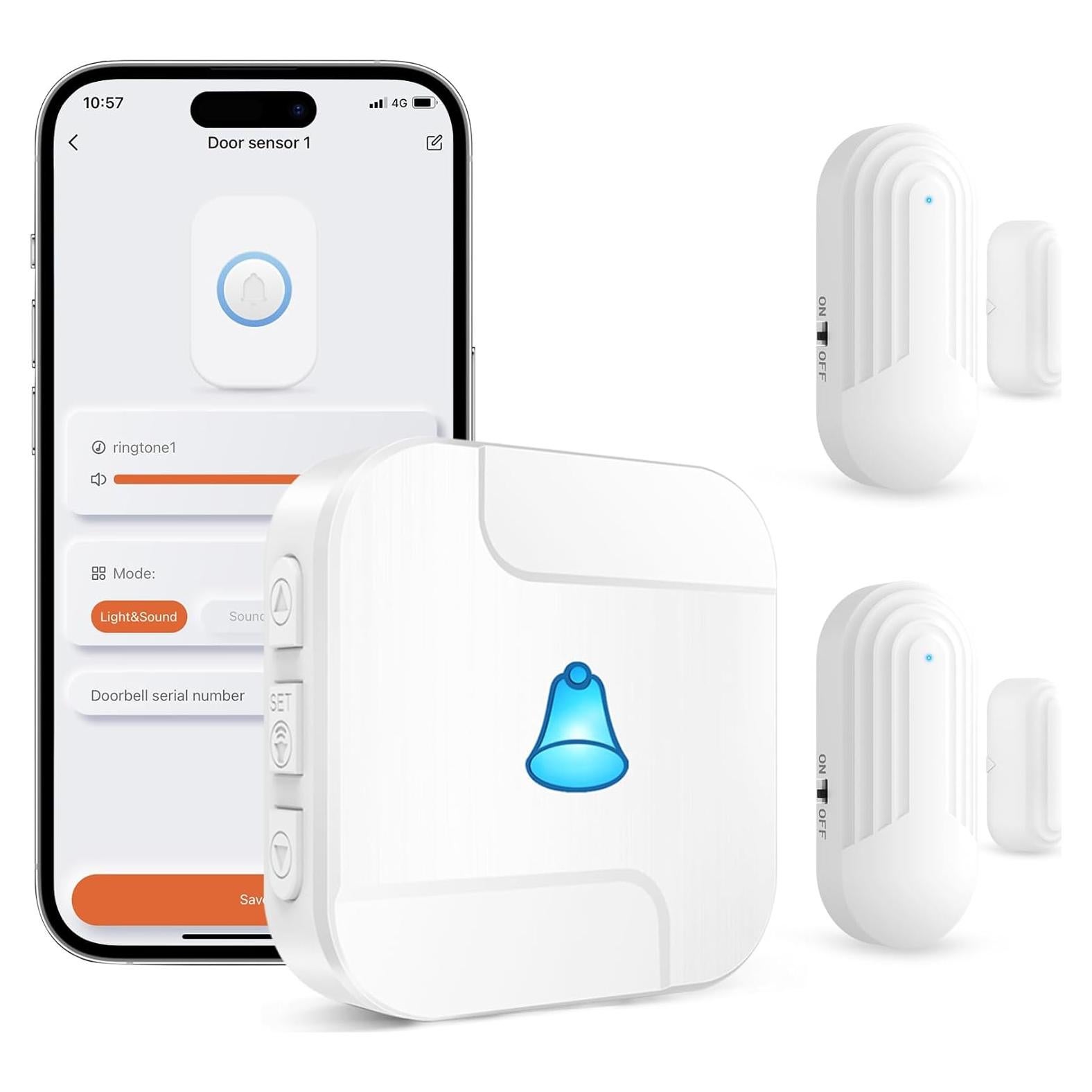 Pulsador Inalámbrico HUWOO con 2 Sensores y App Tuya