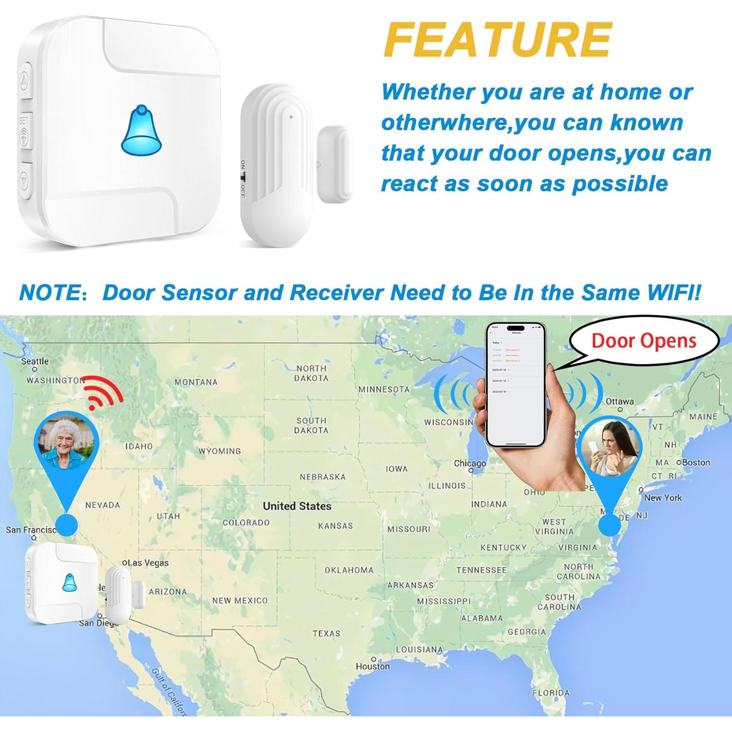 Pulsador Inalámbrico HUWOO con 2 Sensores y App Tuya