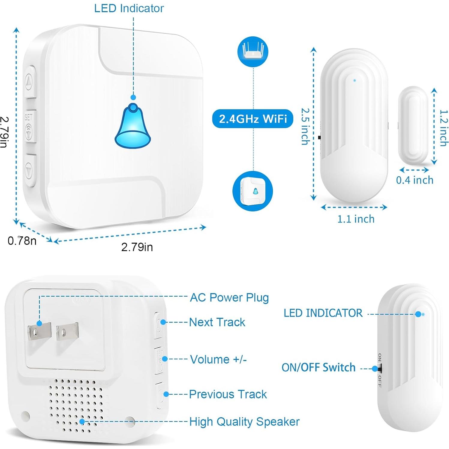 Pulsador Inalámbrico HUWOO con 2 Sensores y App Tuya