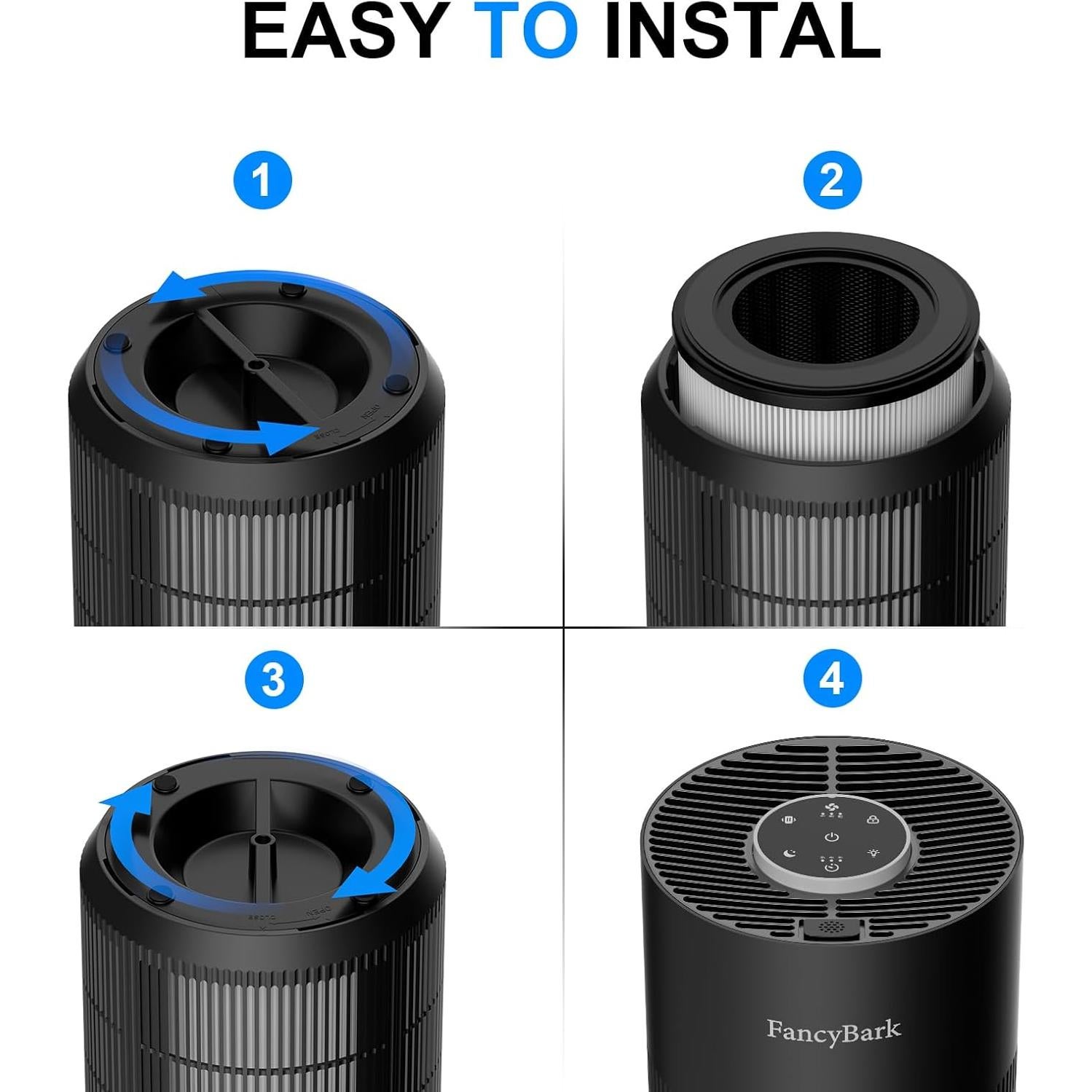 Purificador de Aire FancyBark 4000A con Filtro HEPA y Aromaterapia