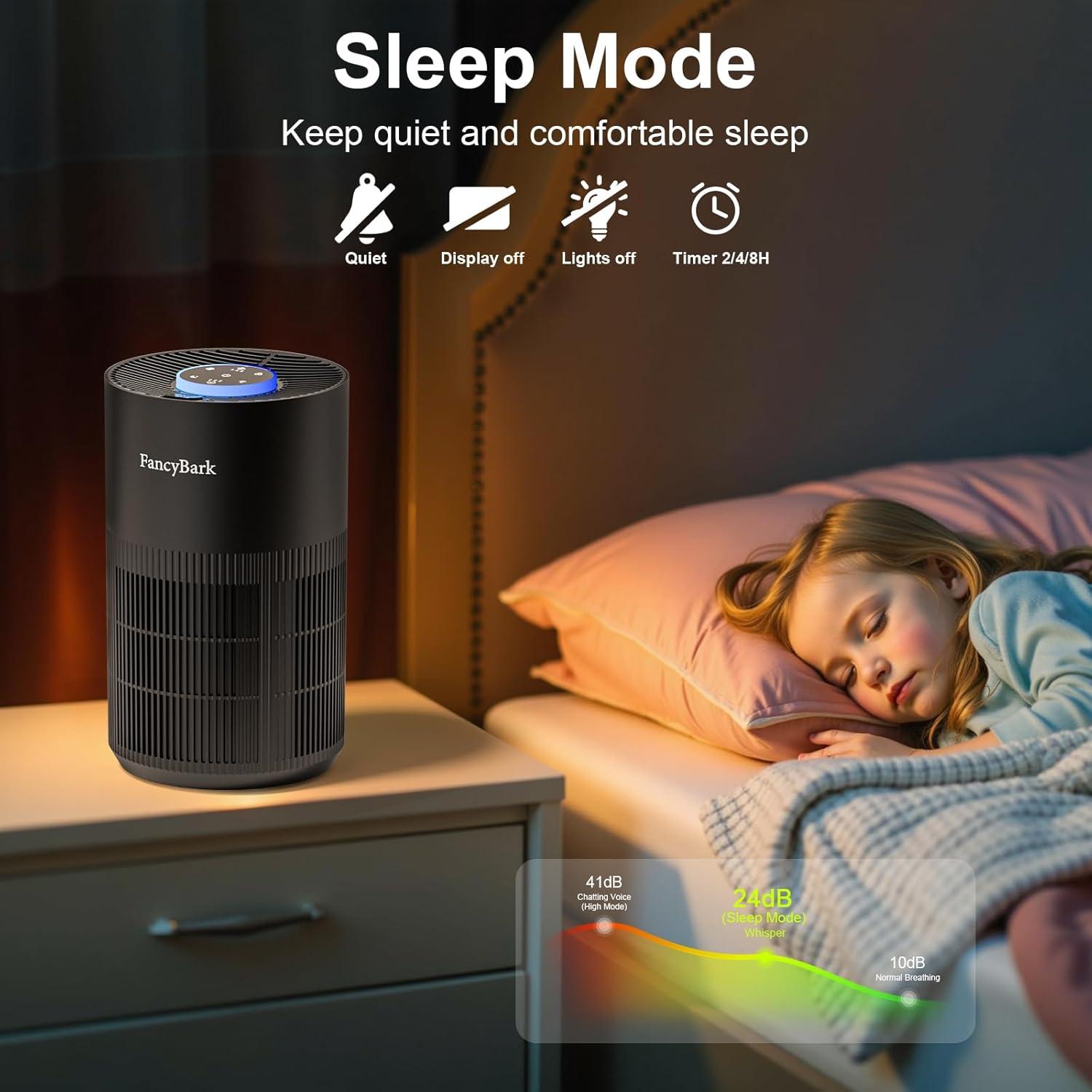 Purificador de Aire FancyBark 4000A con Filtro HEPA y Aromaterapia