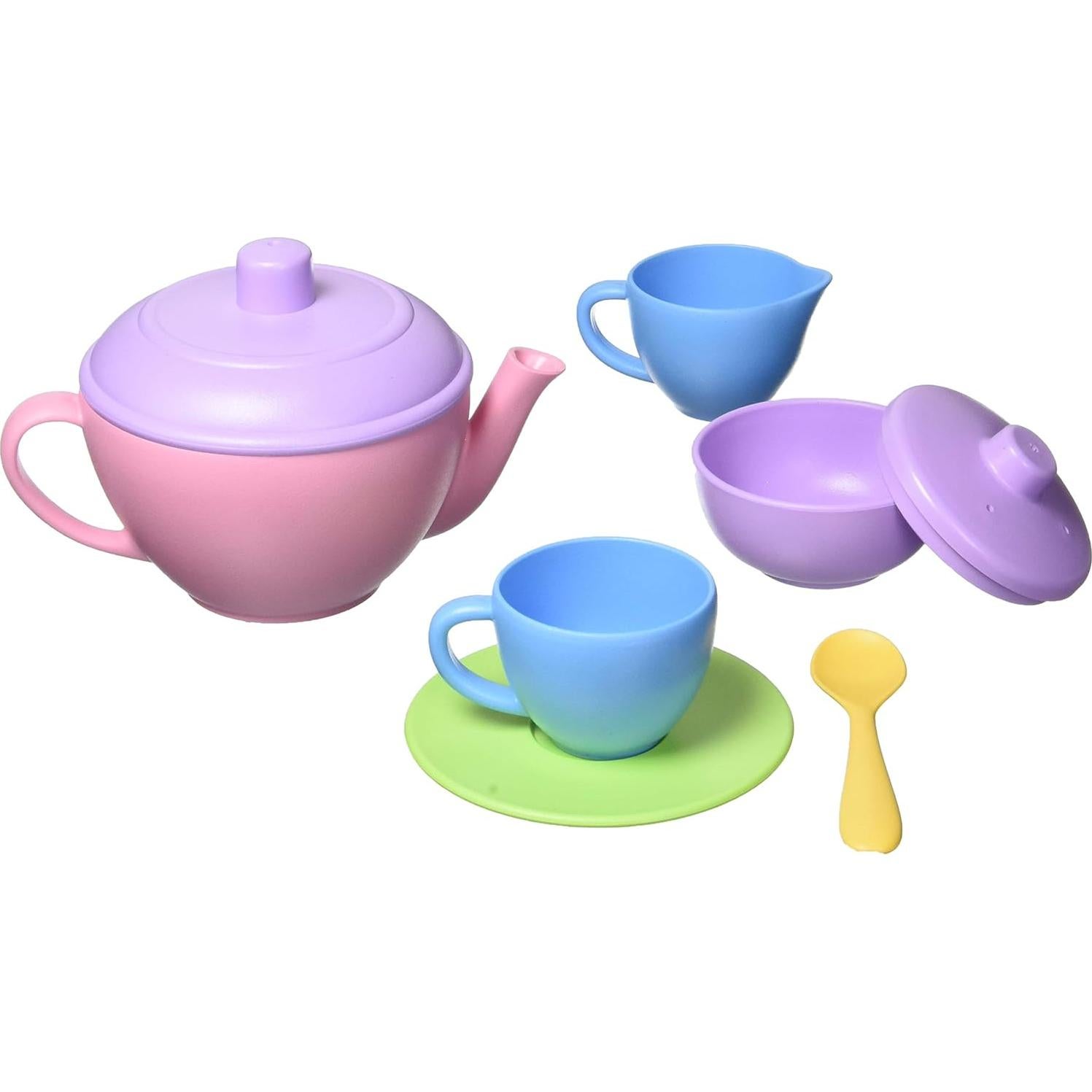 Juego de té Green Toys Rosa 17 piezas ecológico para niños