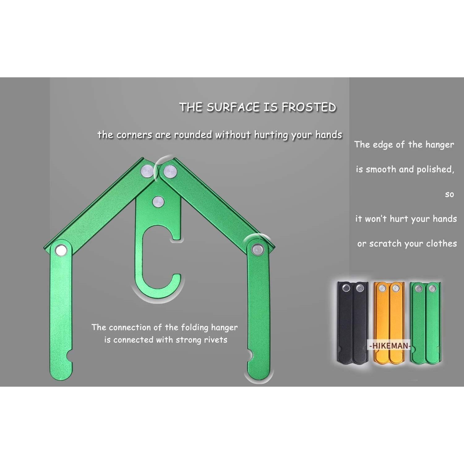 Ganchos Plegables HIKEMAN Metal para Ropa Mojada - 3 Unidades