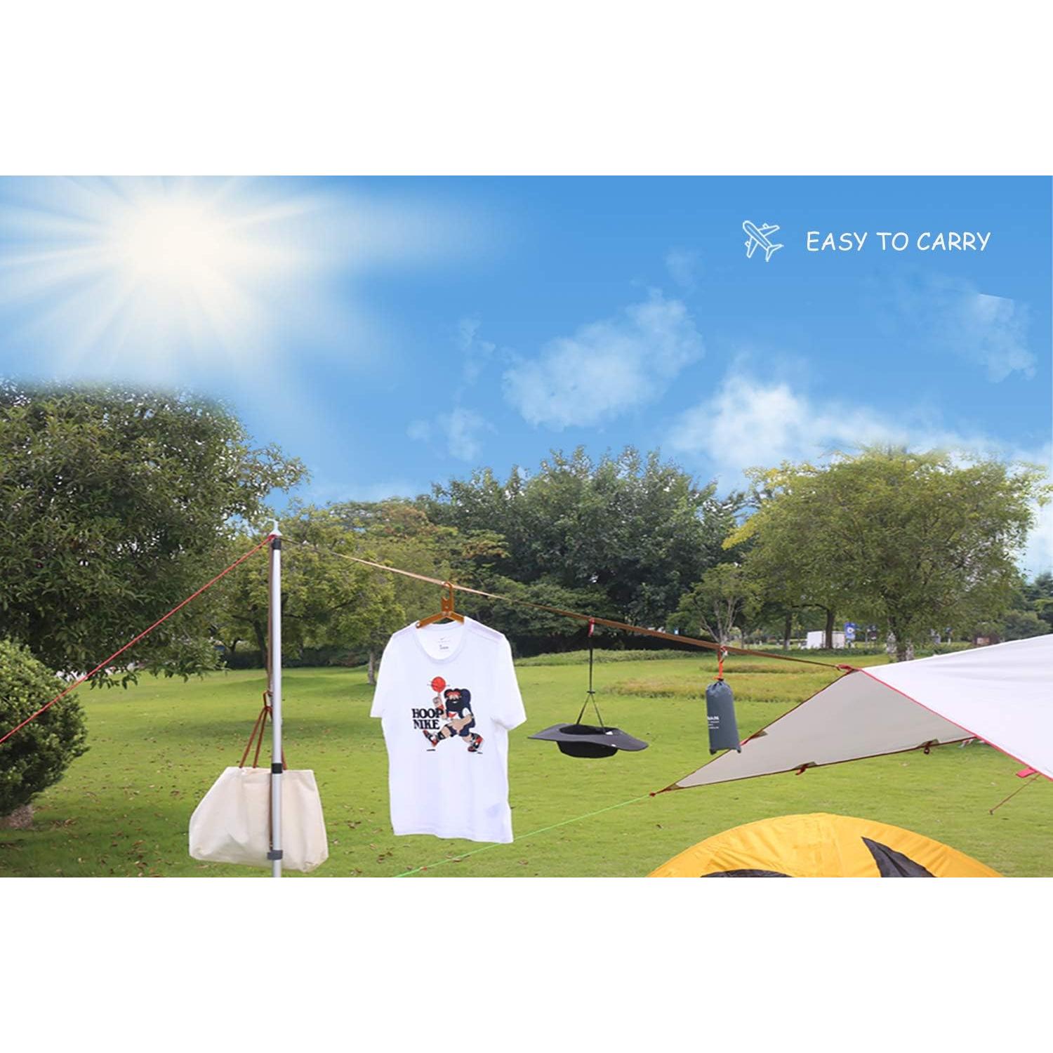 Ganchos Plegables HIKEMAN Metal para Ropa Mojada - 3 Unidades