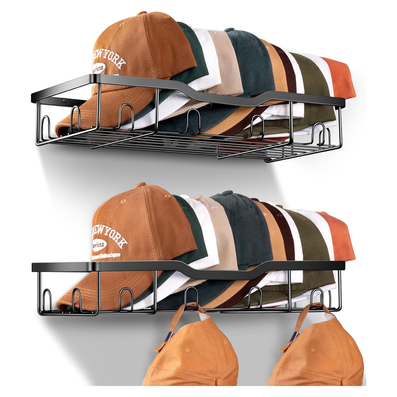 Soporte de Sombreros KEETDY Metal Negro para 20 Gorras