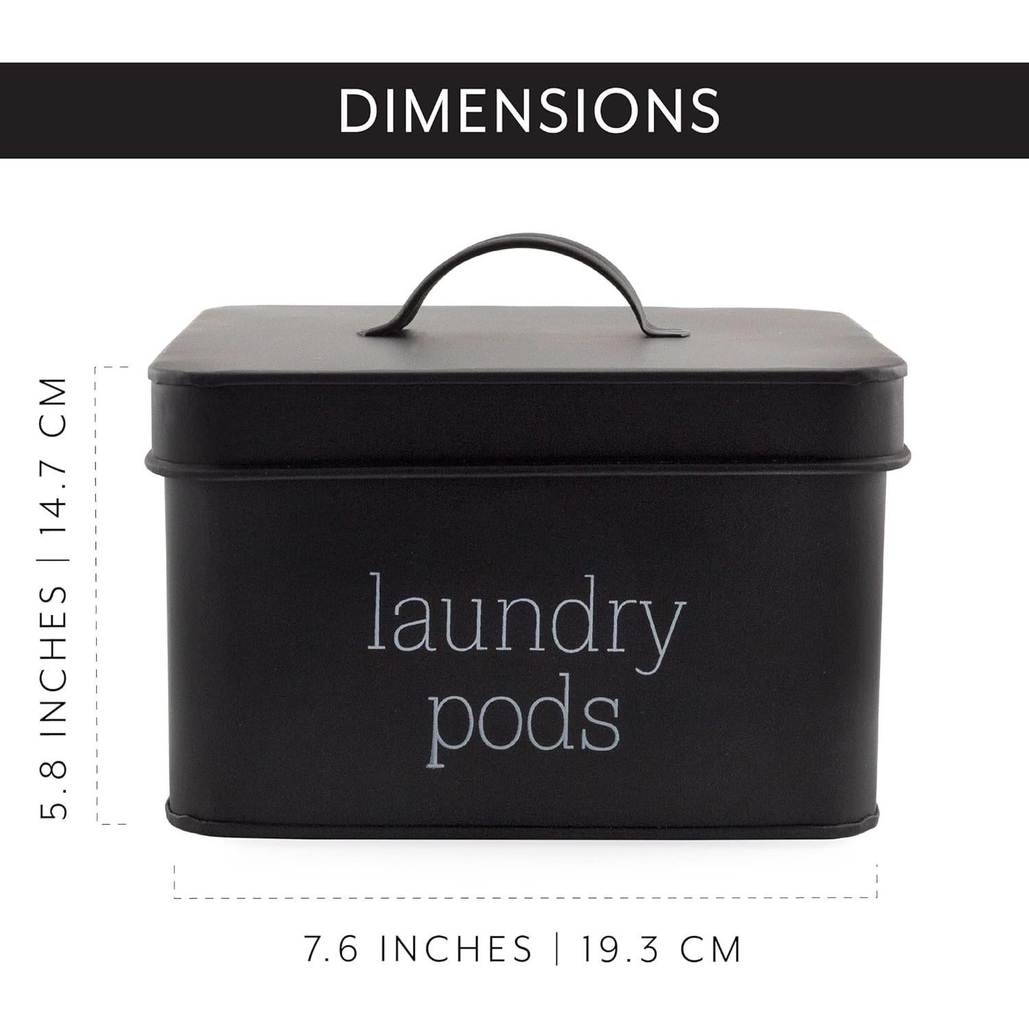 Contenedor de cápulas de lavandería AuldHome Design Negro 2.6L