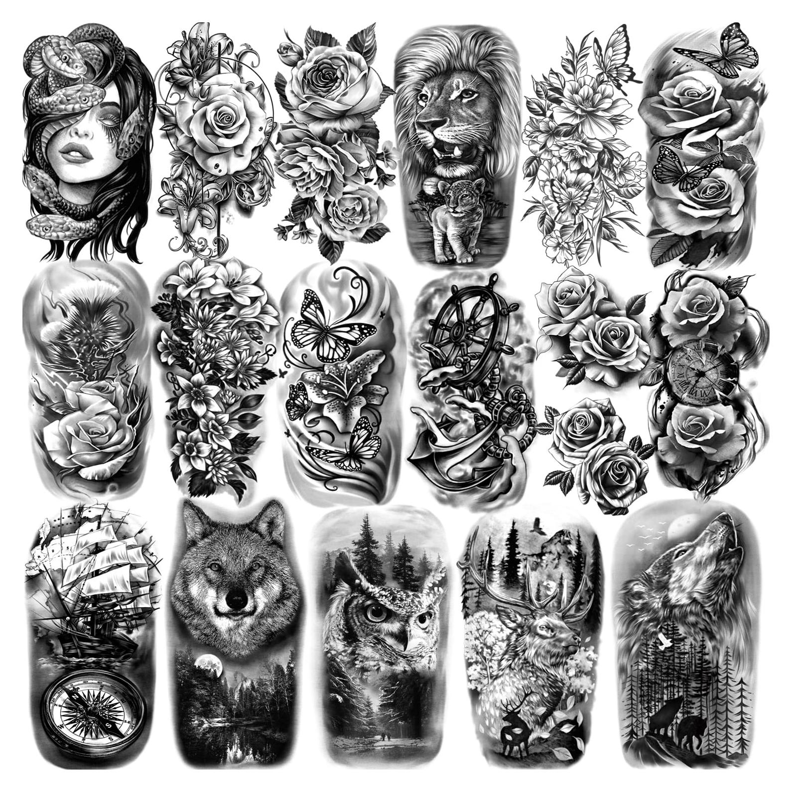 77 Tatuajes Temporales Animales BASIFA - Impermeables y Realistas
